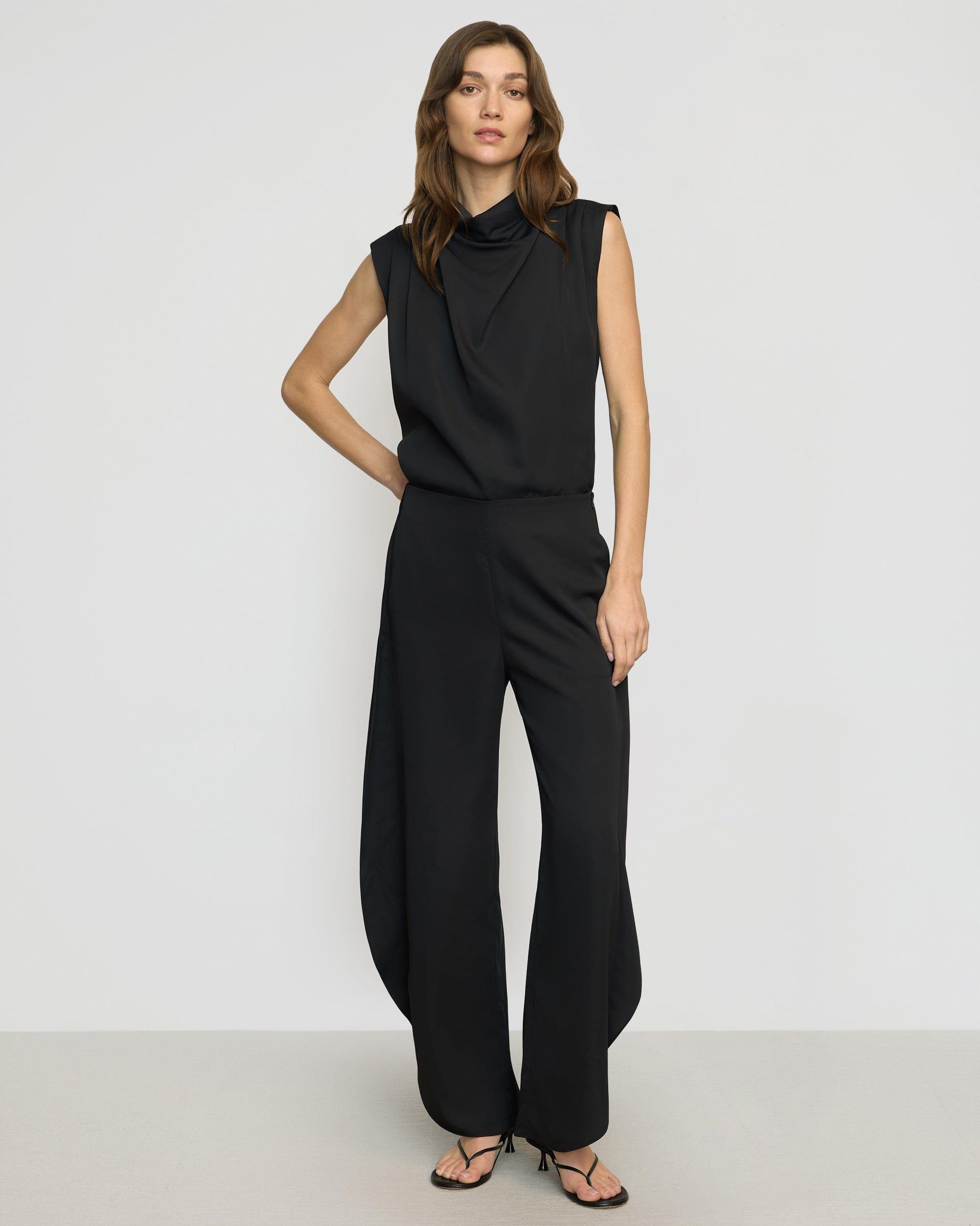 Allegra Gathered-Neck Sleeveless Blouse Product Image