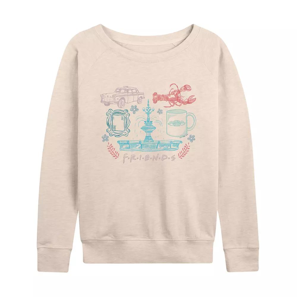 Women's Friends Icon Grid French Terry Long Sleeve Tee,  Product Image