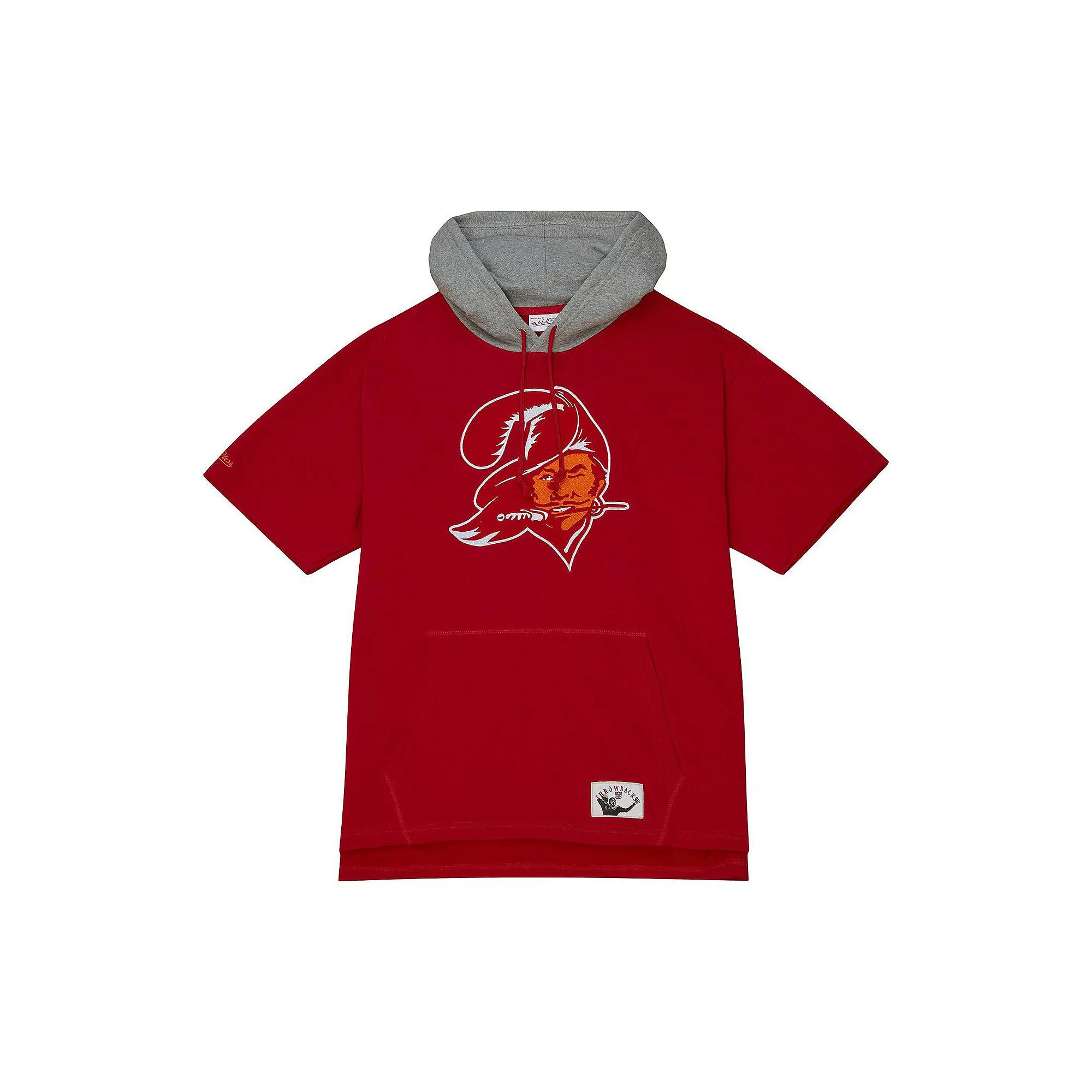 Men's Mitchell & Ness Red Tampa Bay Buccaneers Postgame Short Sleeve Hoodie,  Product Image