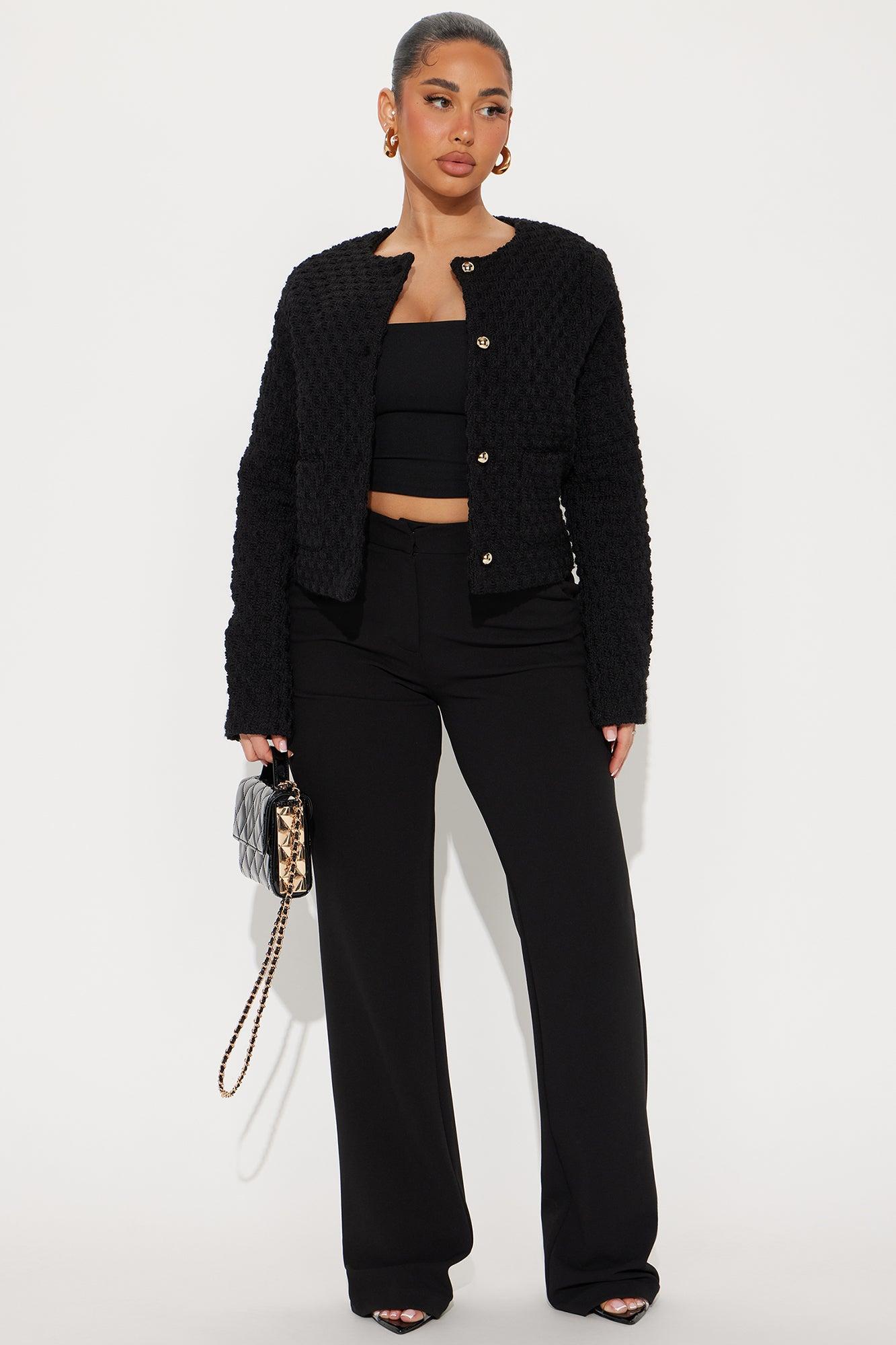 Beverly Hills Tweed Jacket - Black Female Product Image