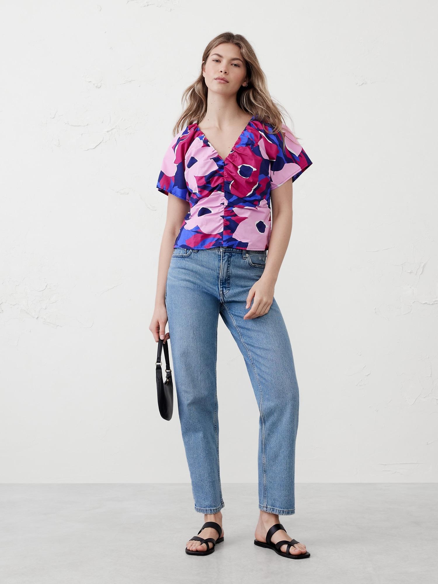 Fitted Poplin Top Product Image