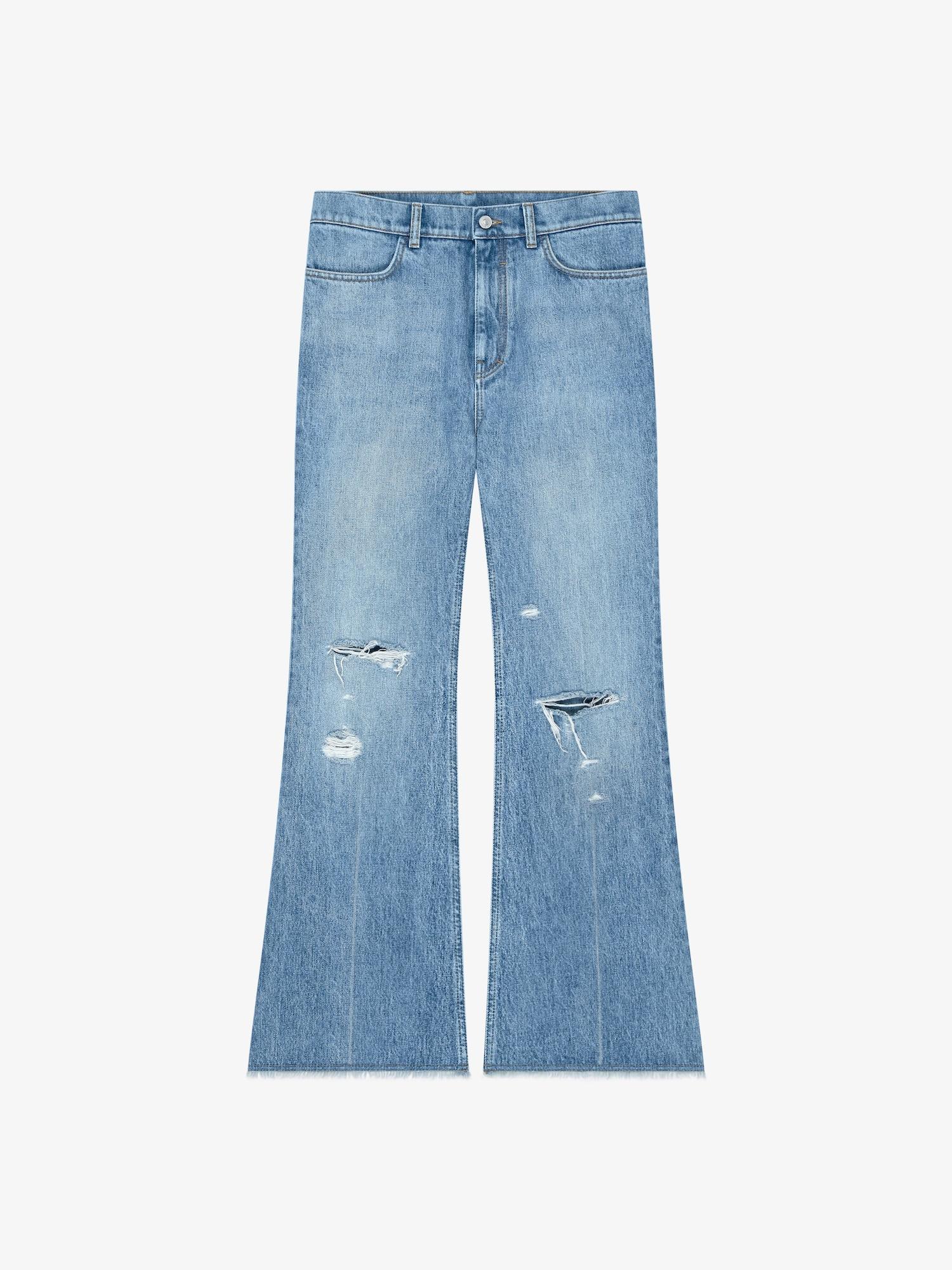 Flare jeans in destroyed denim Product Image