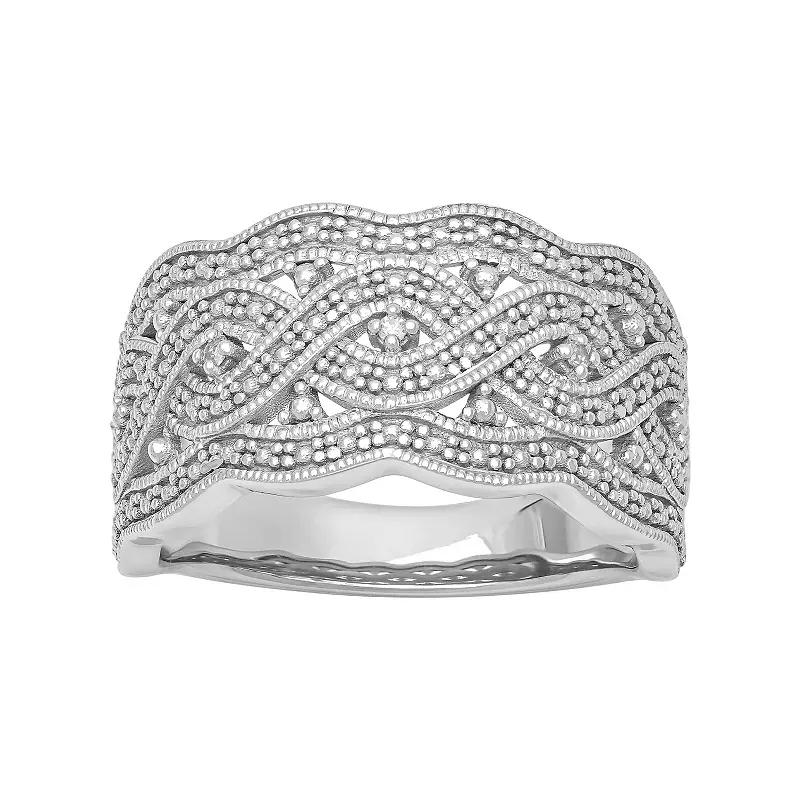 Love Always Sterling Silver Diamond Accent Swirl Band, Women's, Size: 6 Product Image