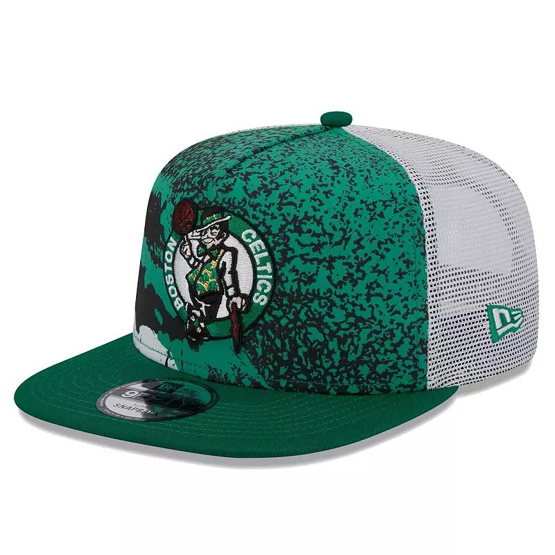 Mens New Era Kelly Boston Celtics Court Sport Speckle 9FIFTY Snapback Hat Product Image