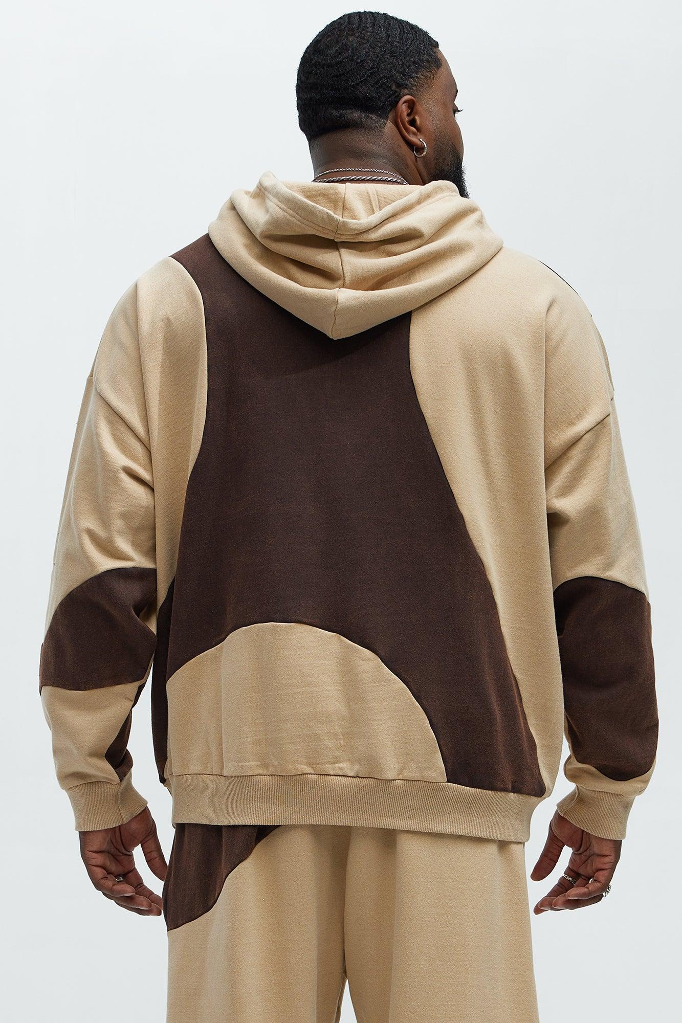 Washed Abstract Hoodie - Brown Product Image