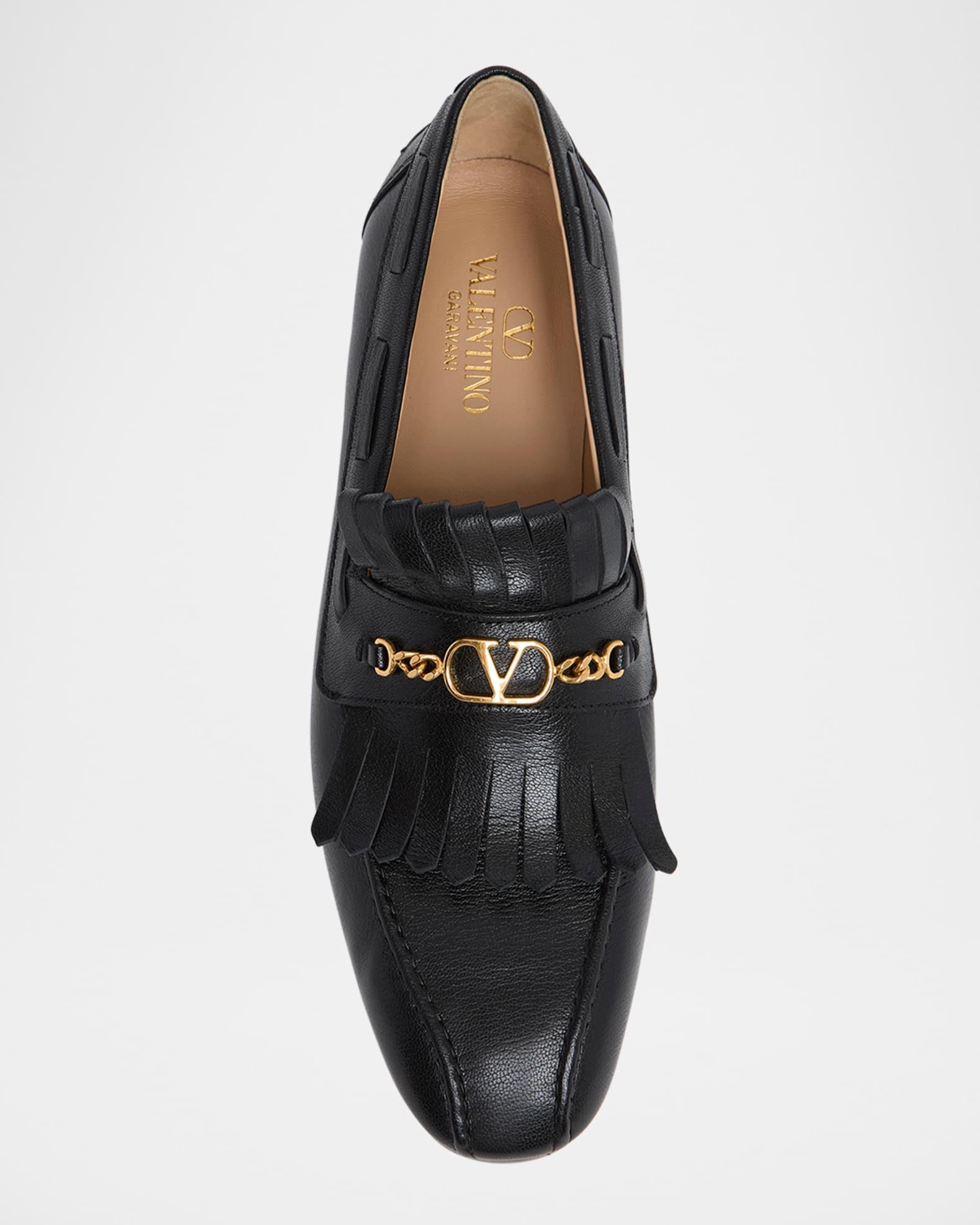 Men's Leather VLogo-Bit Loafers Product Image