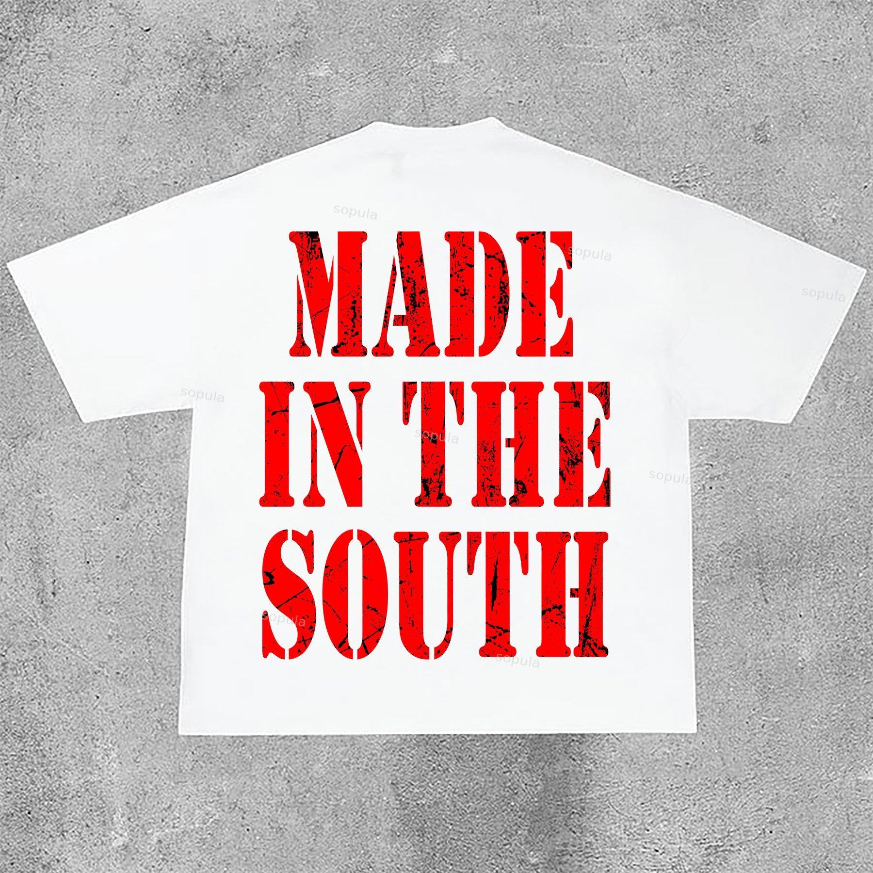 Sopula Vintage The Mouth With No Droughts Print Cotton T-Shirt Product Image