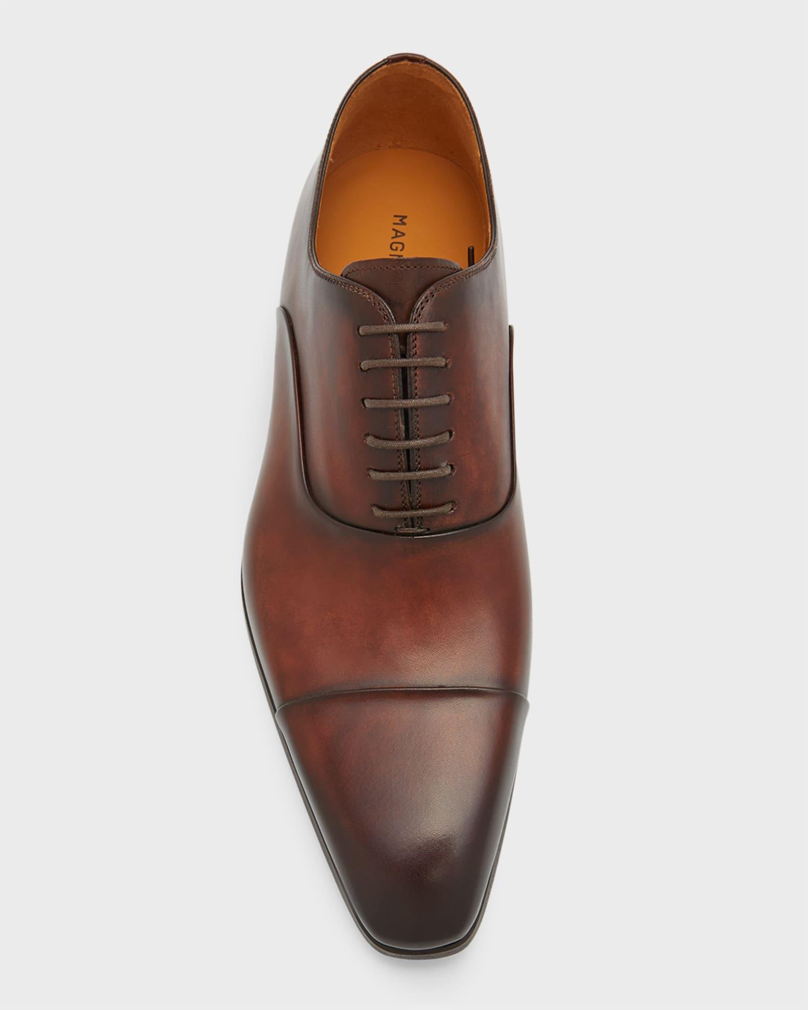 Zegna Mens Hand-Buffed Leather Vienna Evening Wholecut Oxford Shoes Product Image