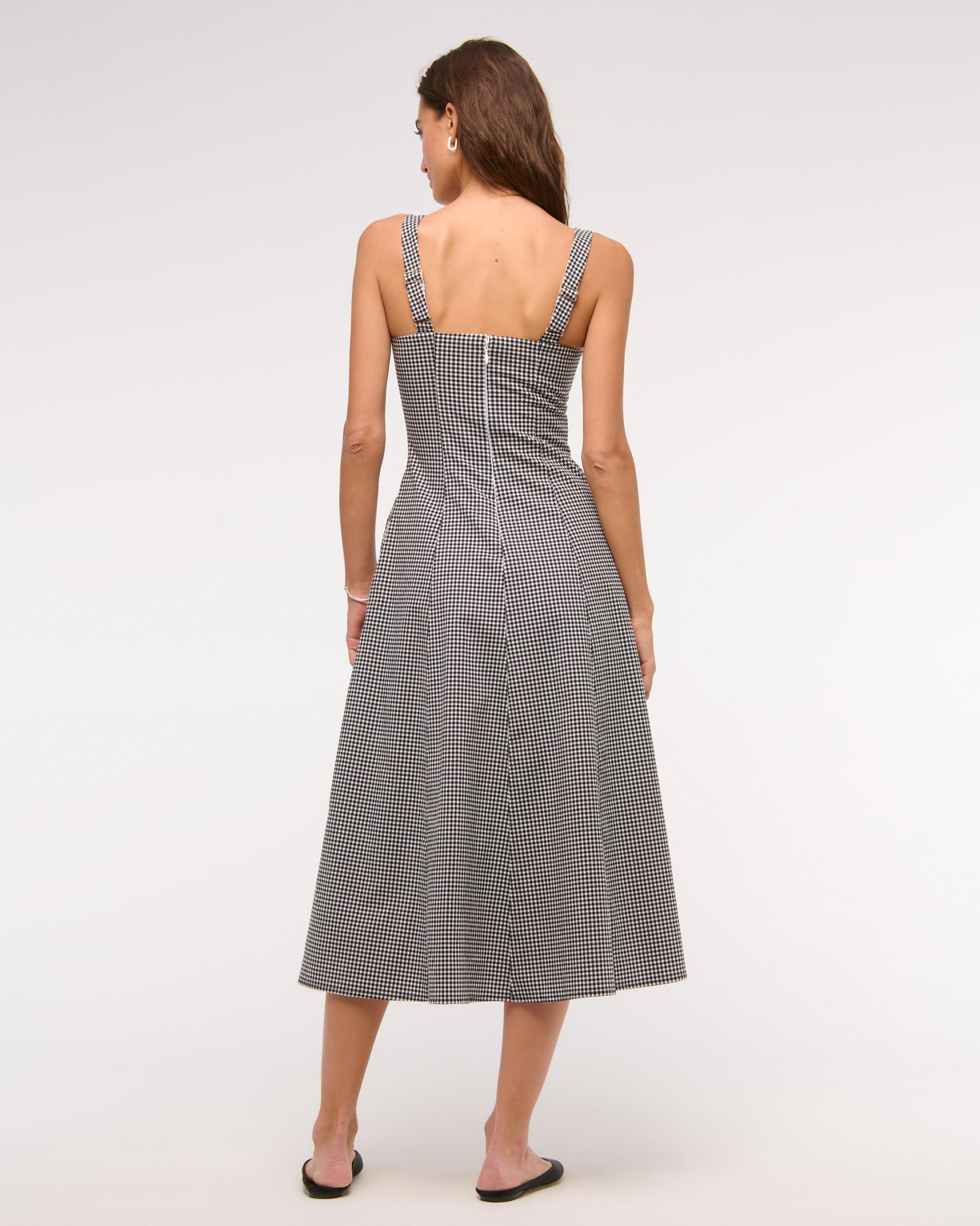The A&F Mila Stretch Midi Dress Product Image
