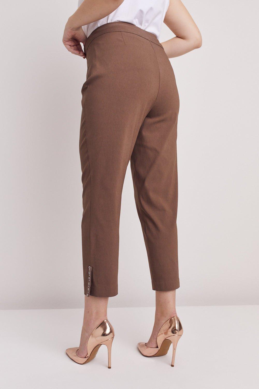 Roz & Ali™ Tummy Control Millennium Ankle Pant With Grommet Rivet Tape Trim - Plus Product Image