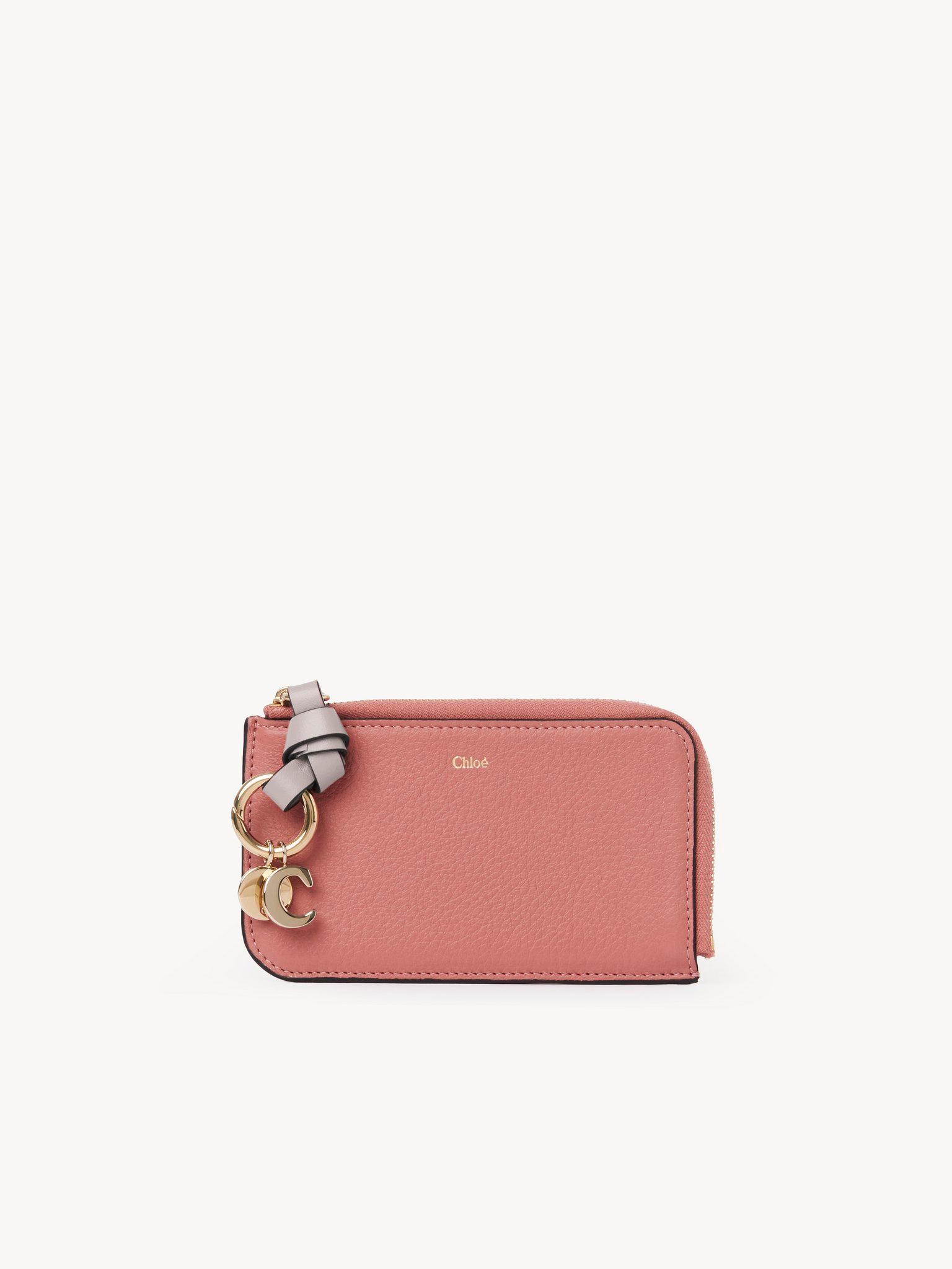 Alphabet wallet in grained leather Product Image