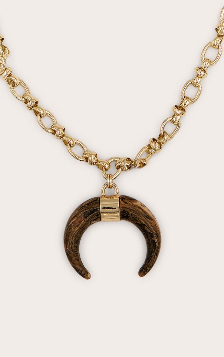 Gold Textured Chunky Bull-Ring Chain Product Image