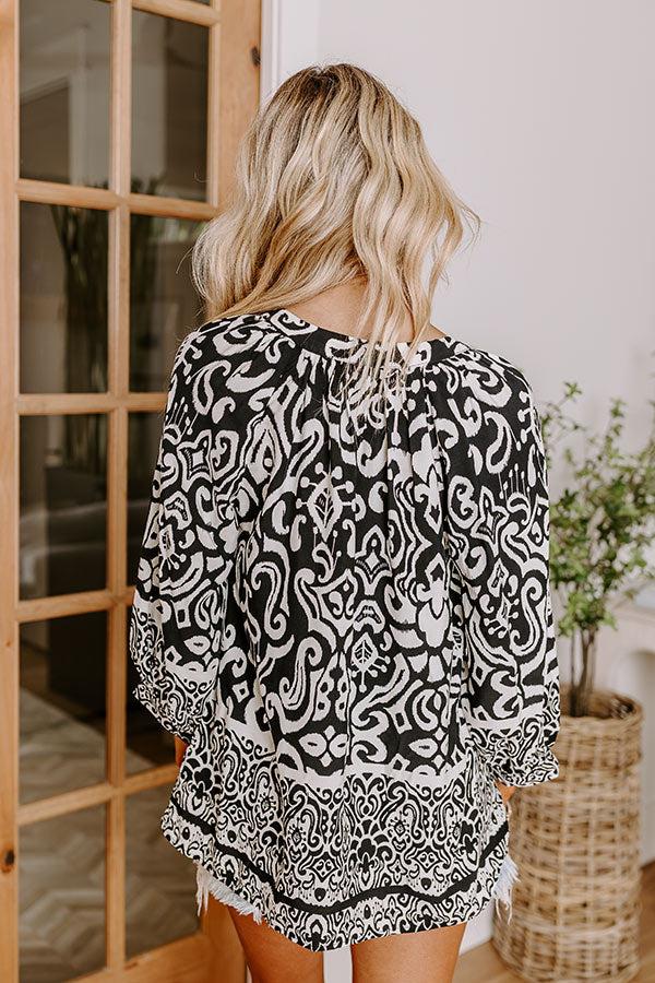 Santorini Season Shift Top in Black Product Image