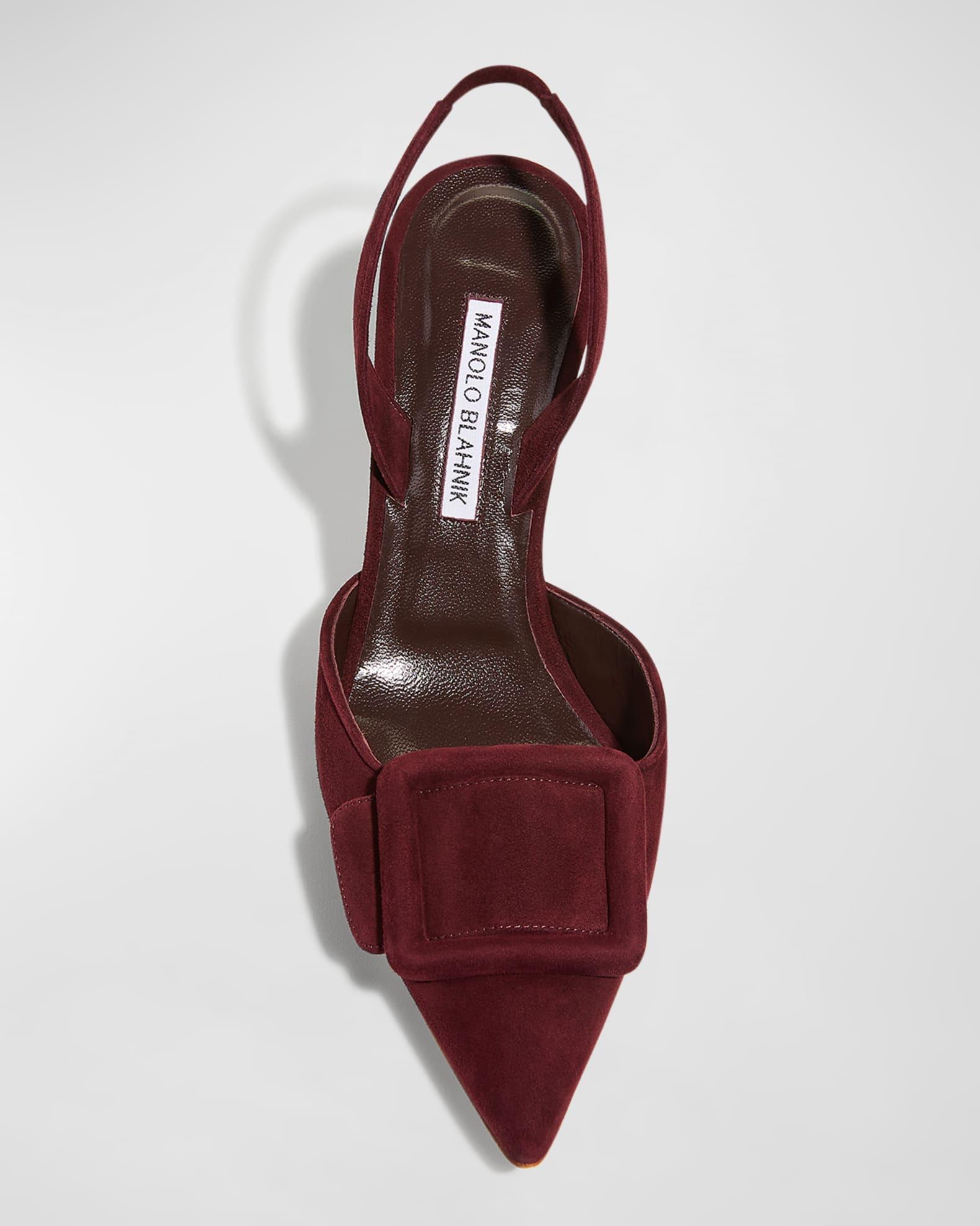 Maysli Suede Buckle Halter Pumps Product Image