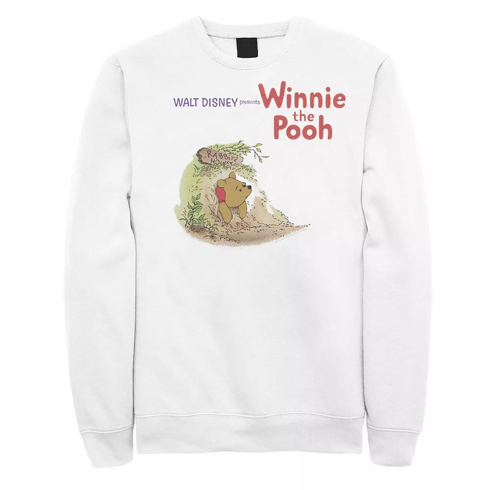Disney's Winnie The Pooh Stuck In Rabbit's Home Logo Men's Sweatshirt, Size: Medium, White Product Image