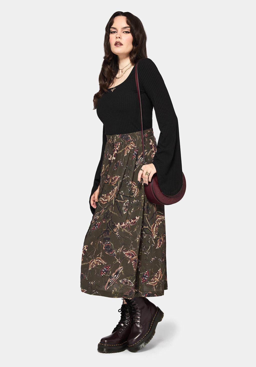 Whispen Moth Print Midi Shirt Dress Product Image