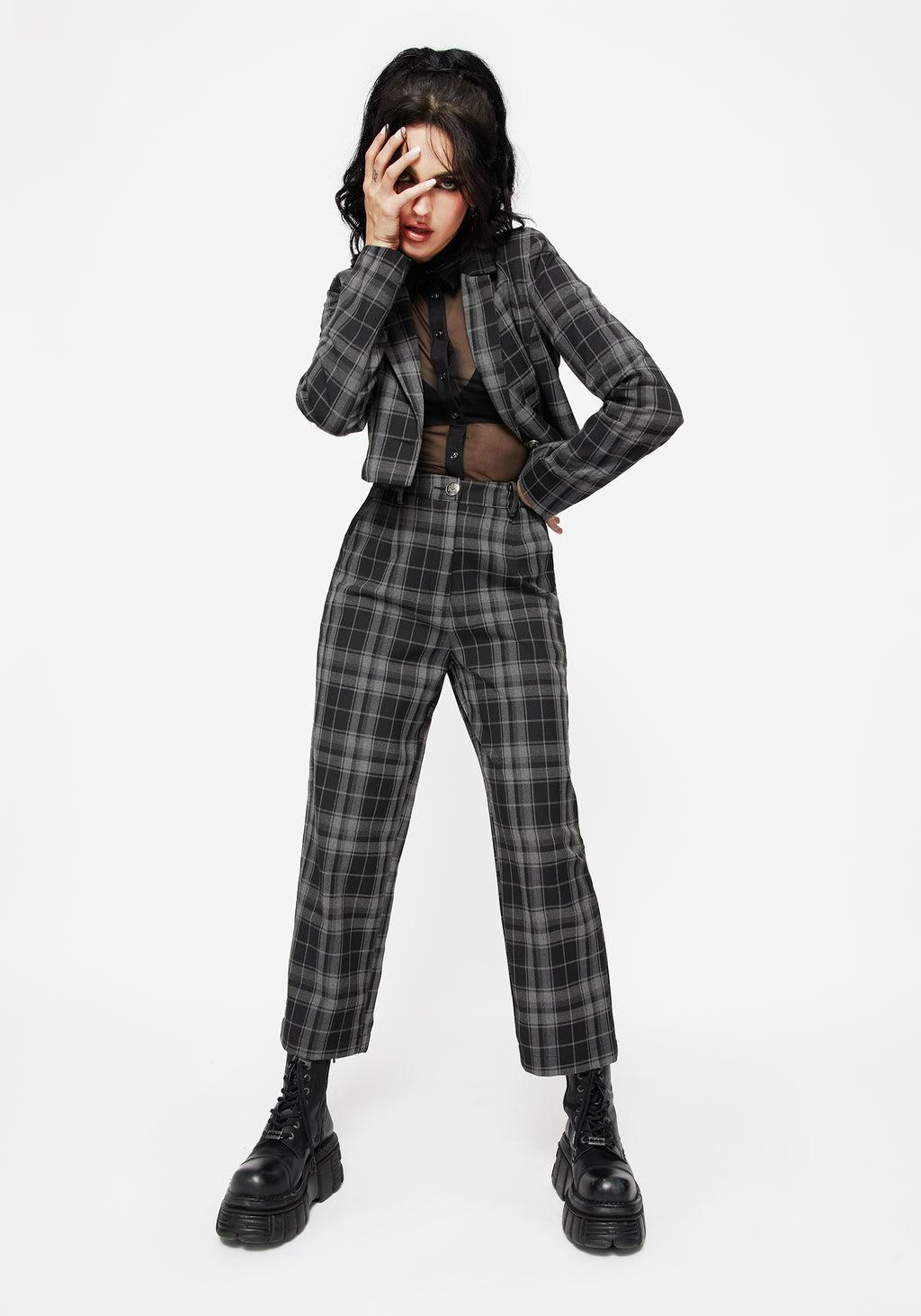 Checkmate Wide Leg Culotte Trousers - Black Product Image