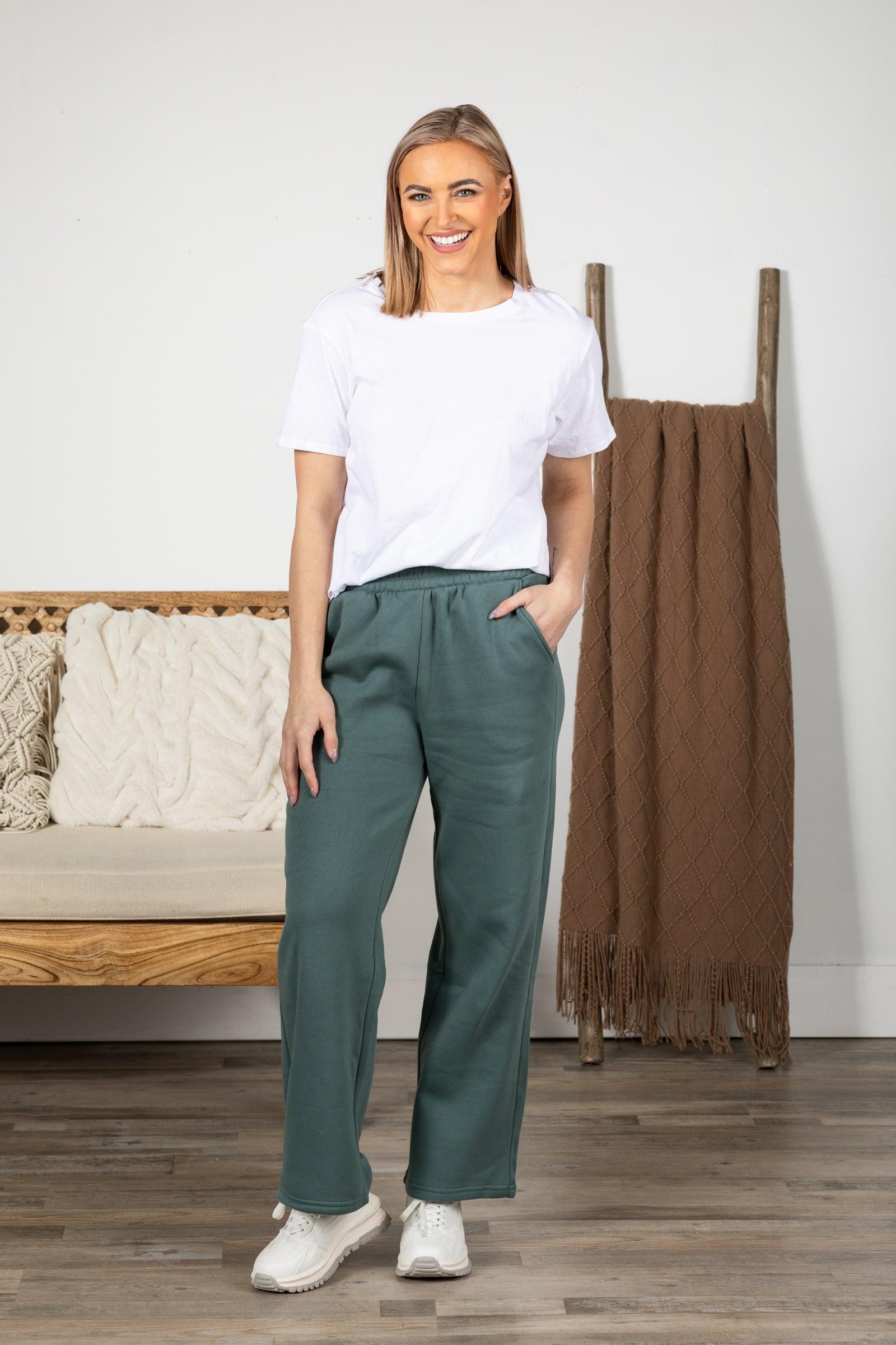 Fleece Drawstring Pants With Pockets Product Image