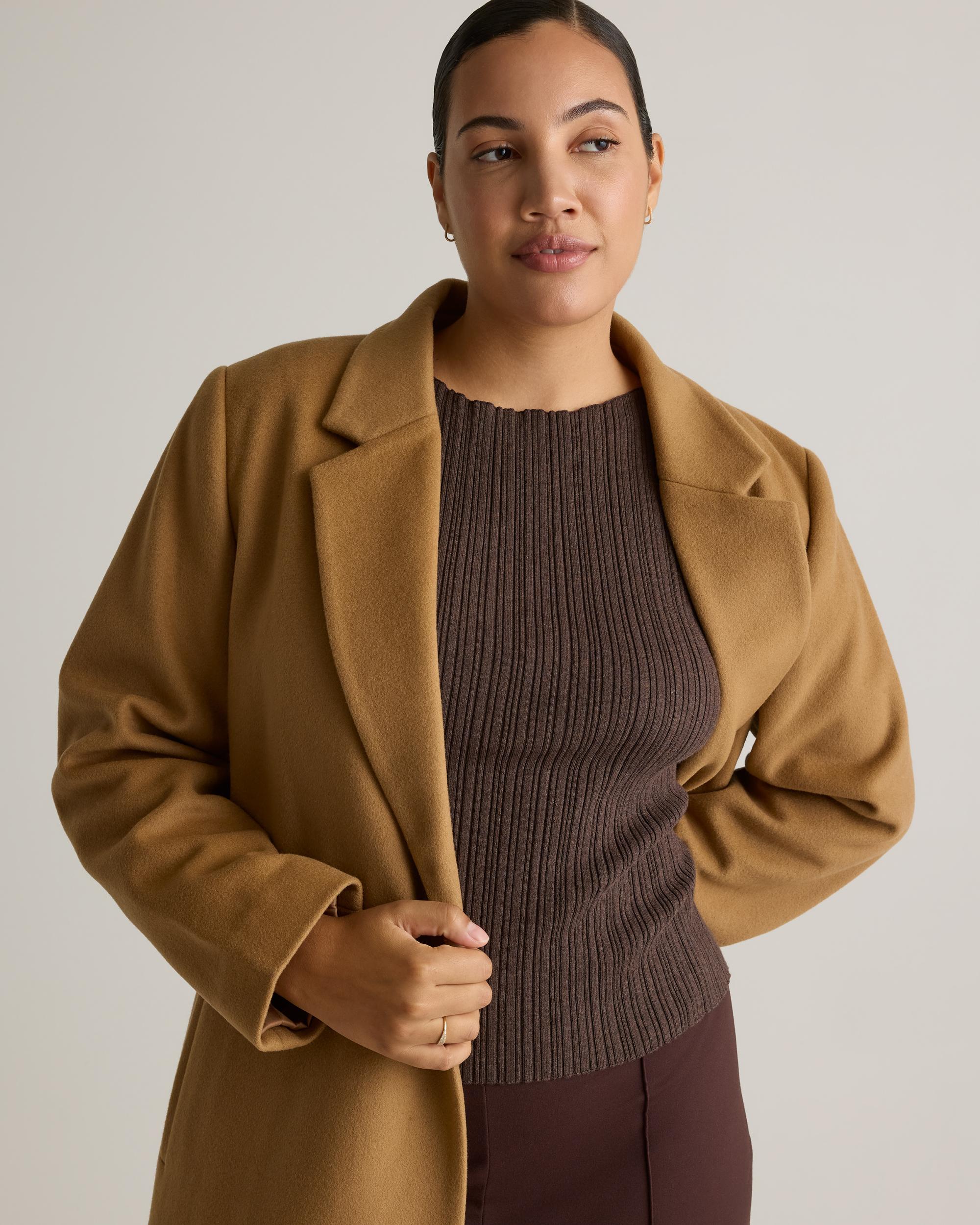 Quince | Women's Italian Wool Classic Single-Breasted Coat Wool/Nylon Product Image