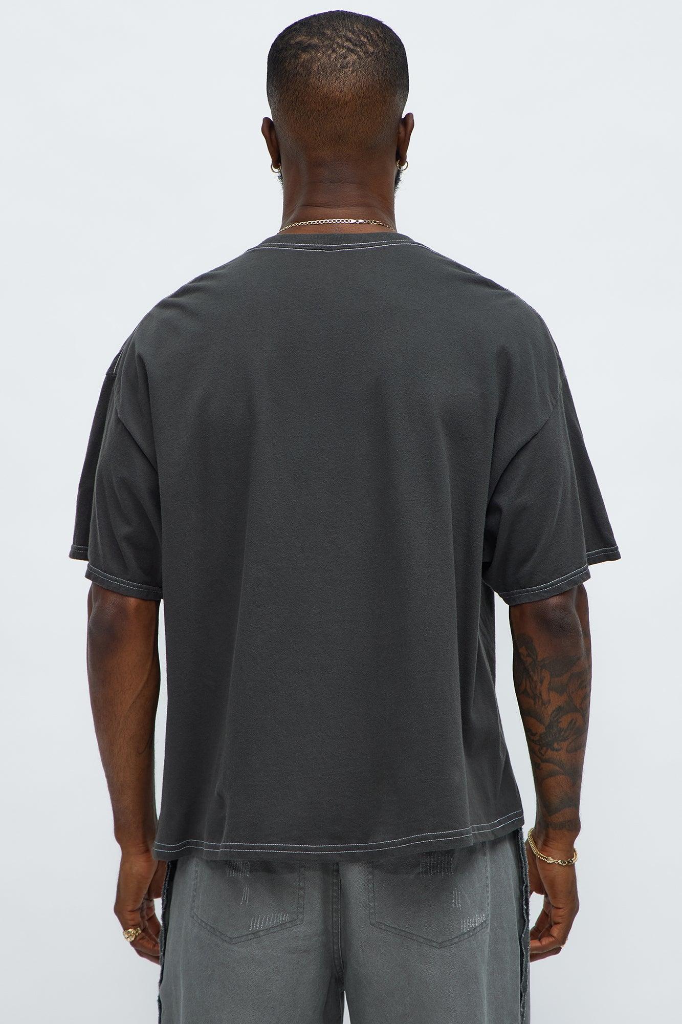 Aaliyah Try Again Oversized Short Sleeve Tee - Black Wash Male Product Image