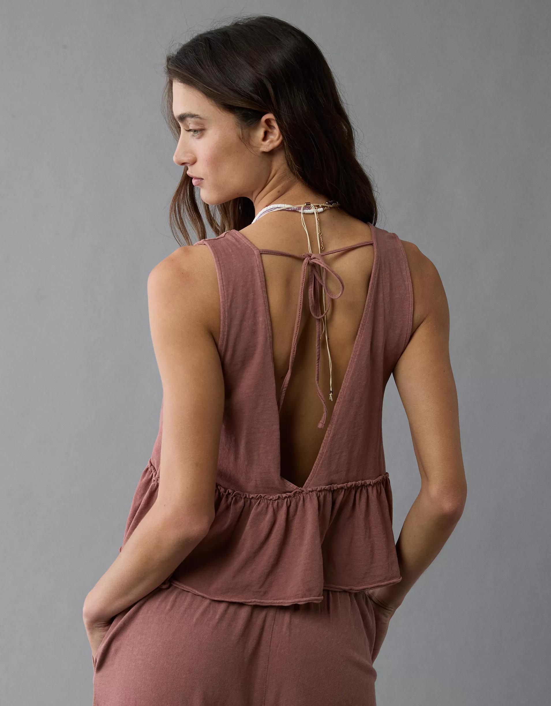 AE Sunchaser Knit V-Neck Swing Tank Top Product Image