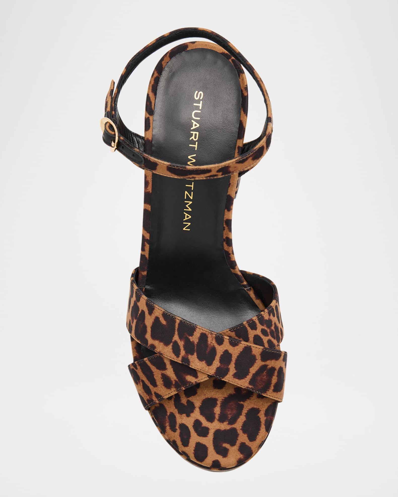 Dayna Leopard-Print Crisscross Platform Sandals Product Image