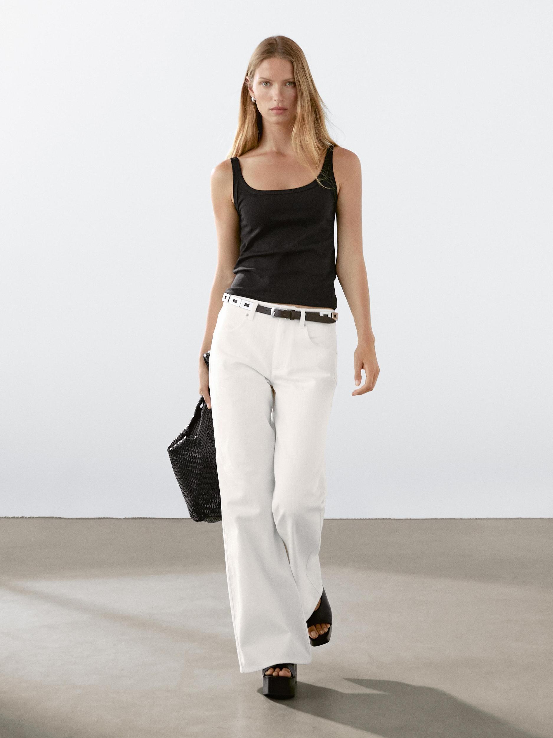 Cotton blend tank top Product Image