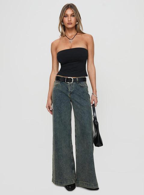 Aurorah Strapless Top Black Product Image