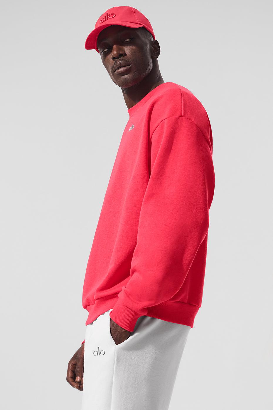 Accolade Crew Neck Pullover - Candy Red Product Image