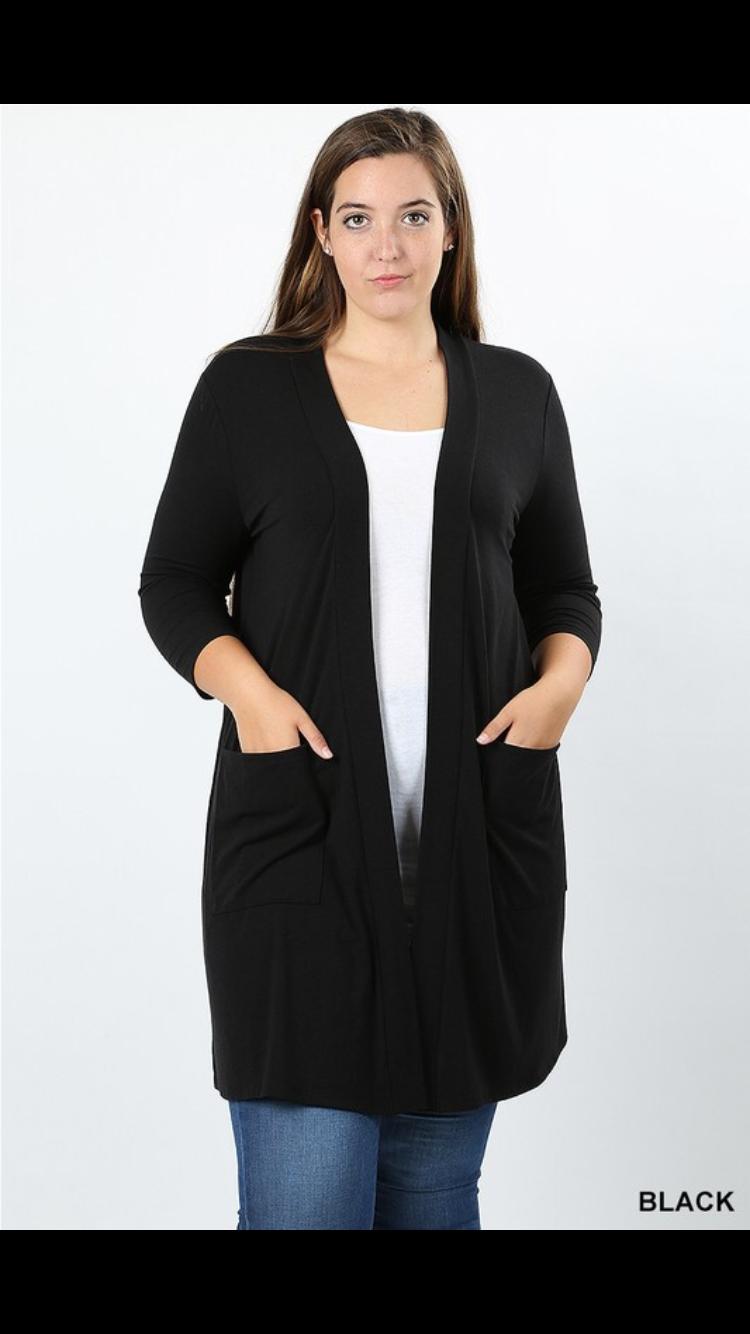 1439   Lauren Slouchy Pocket Cardigan Product Image