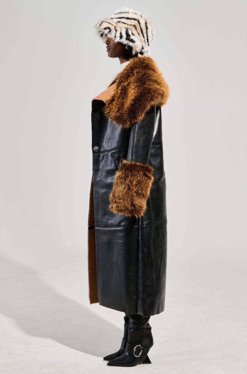 SIREN FUR TRIM TRENCH COAT Product Image