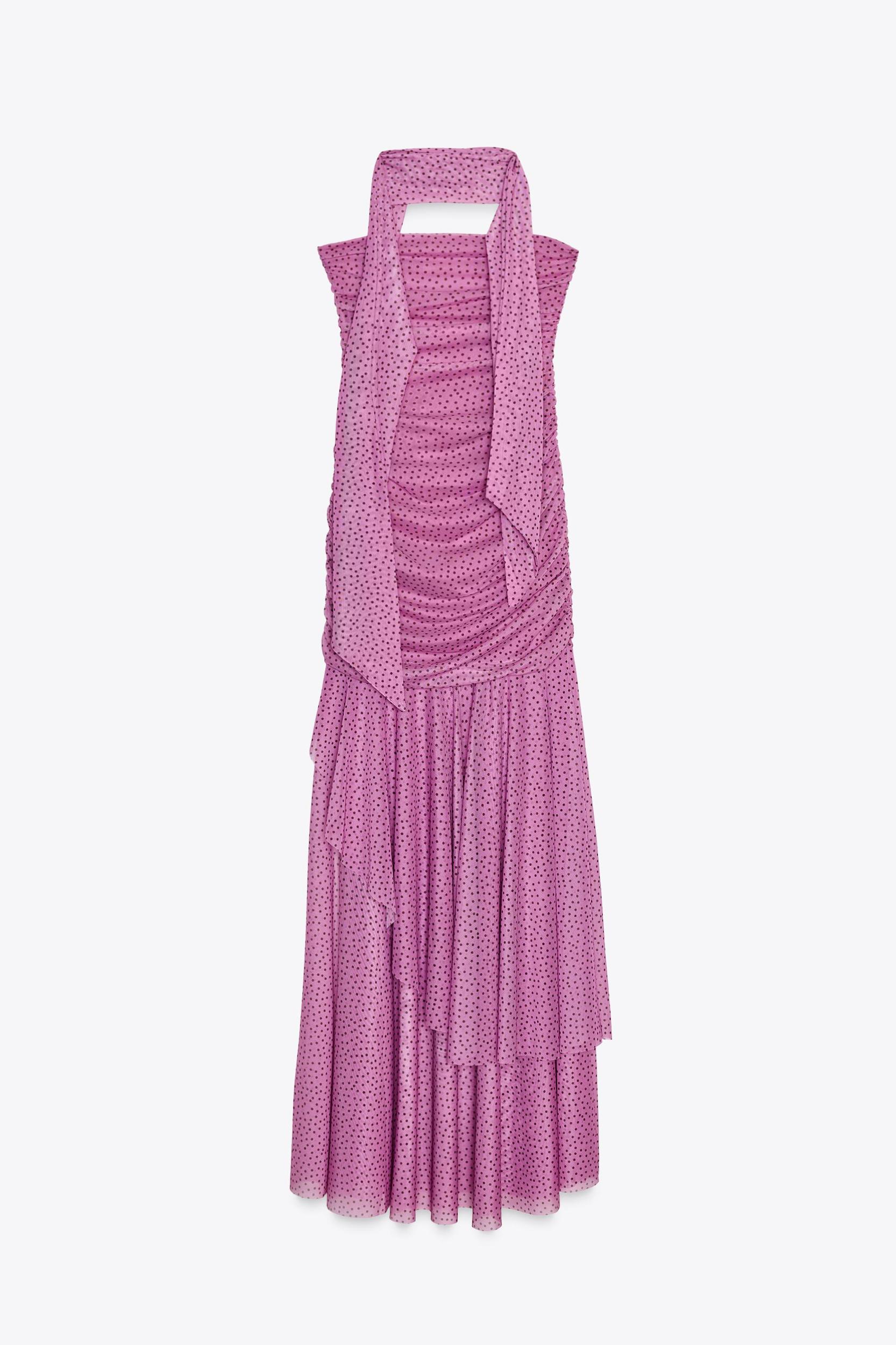 POLKA DOT SCARF DRESS Product Image