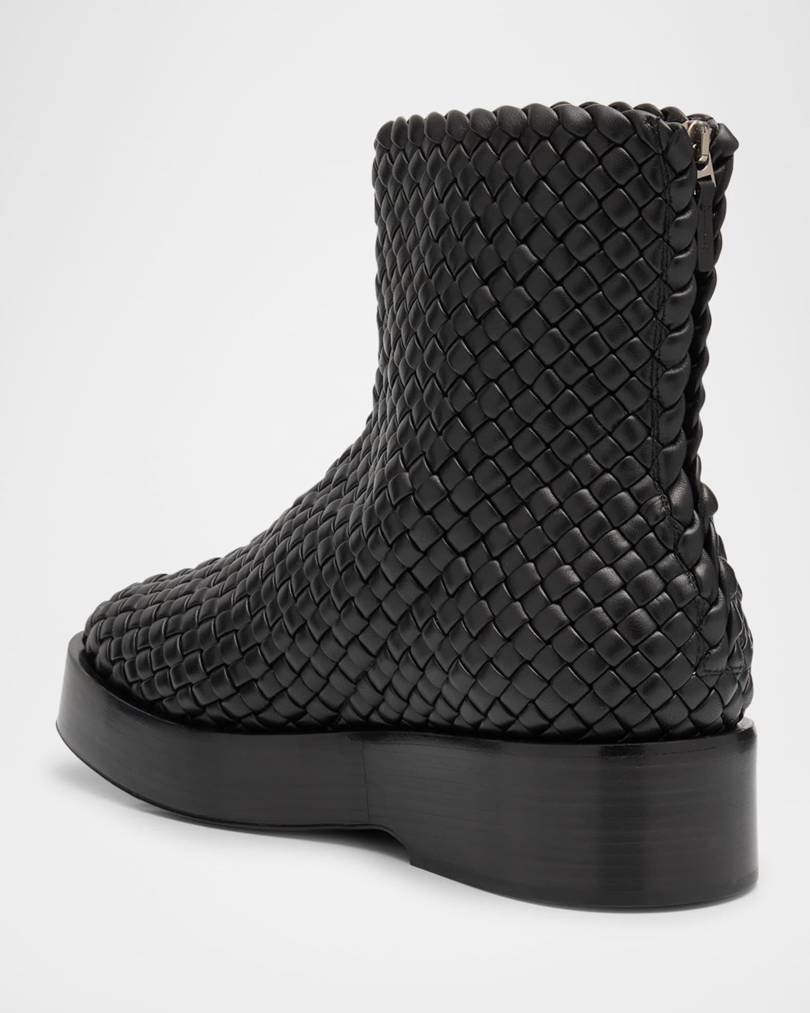 Men's Torino Intreccio Leather Zip Ankle Boots Product Image