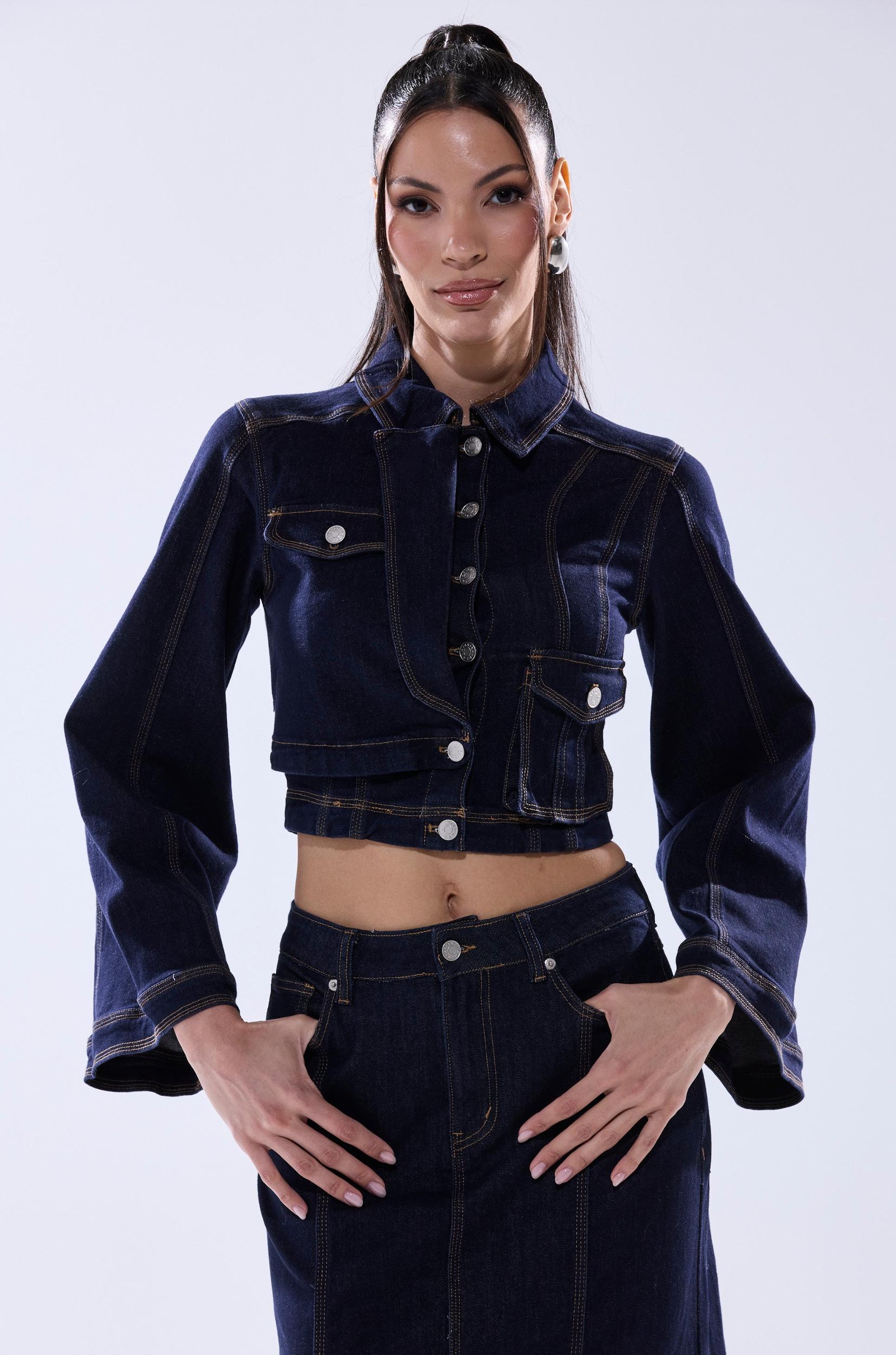SHES GONE , DANCE ON DENIM BUTTON DOWN Product Image