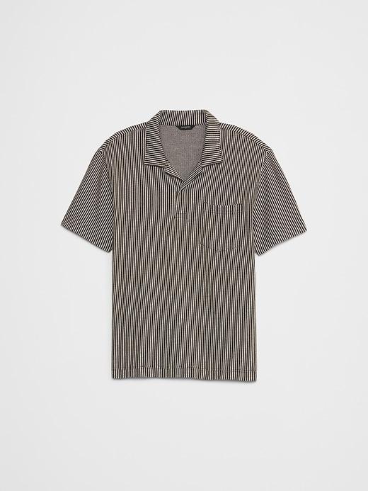 Texture Striped Polo Product Image