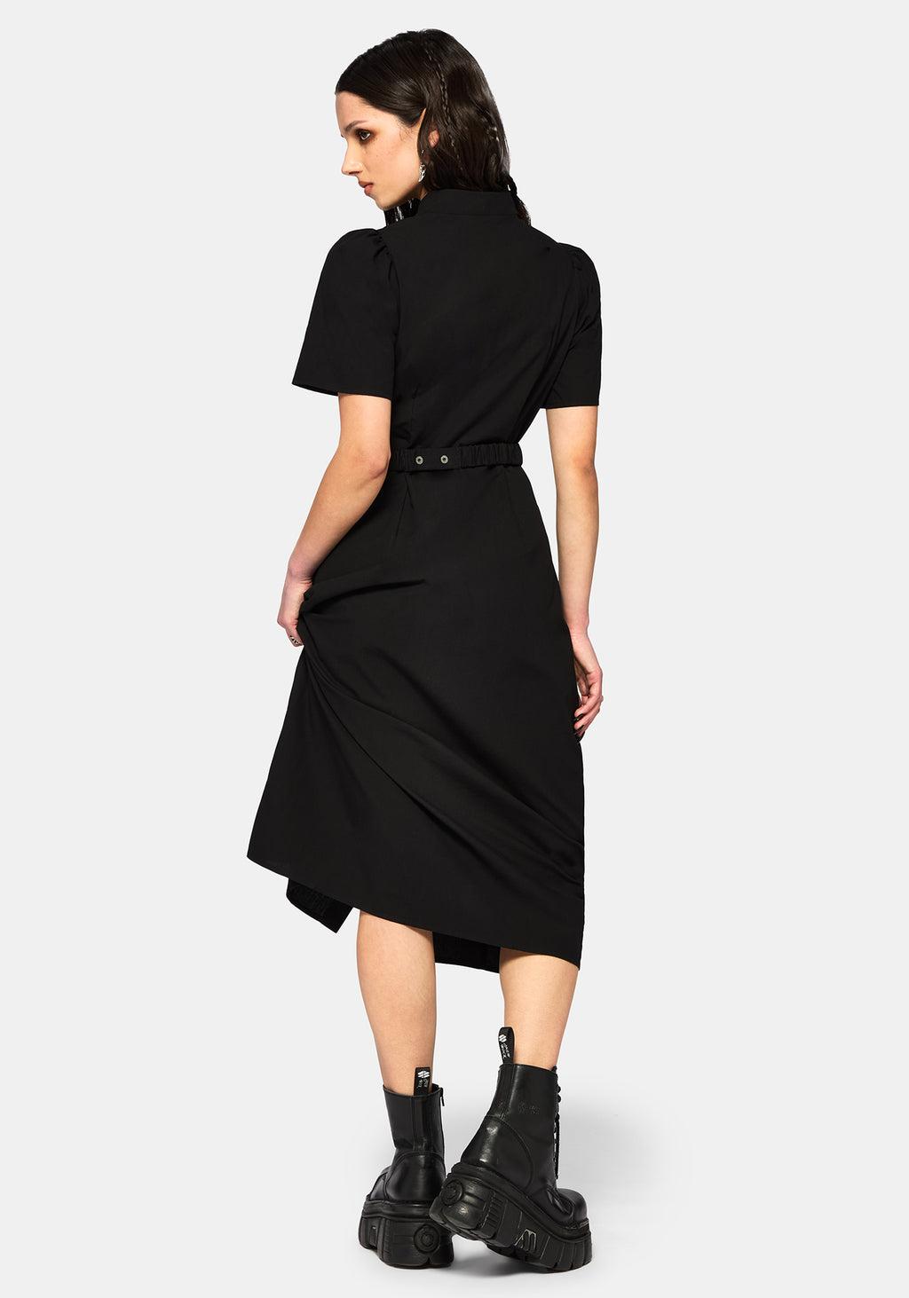 Phonoi Chain Belted Button Up Midaxi Dress Product Image