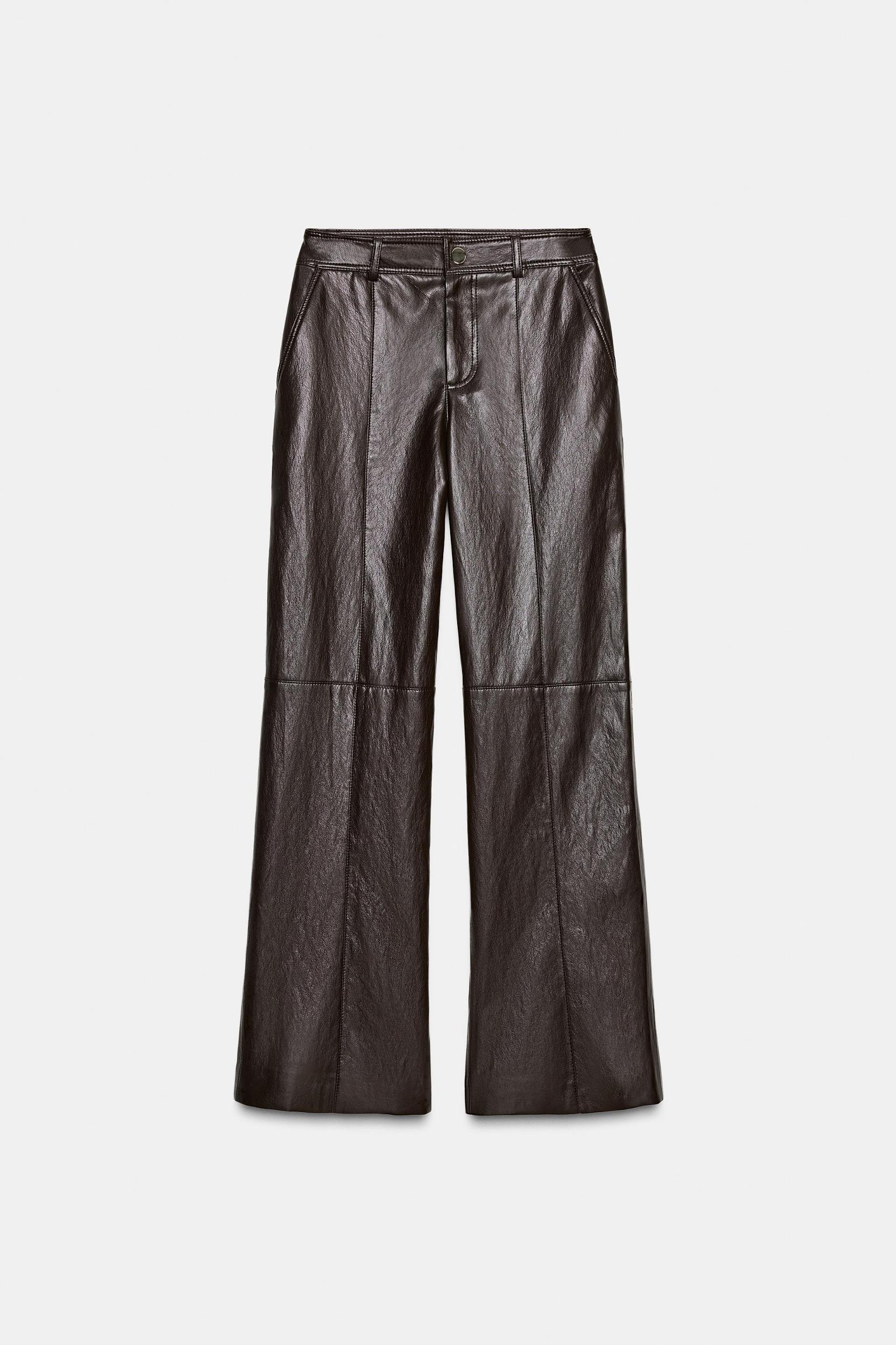 FAUX LEATHER STRAIGHT PANTS Product Image
