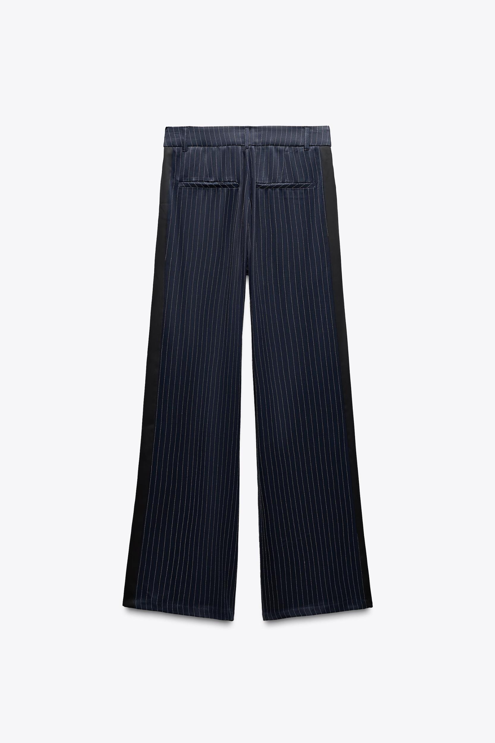 SATIN PINSTRIPE PANTS Product Image