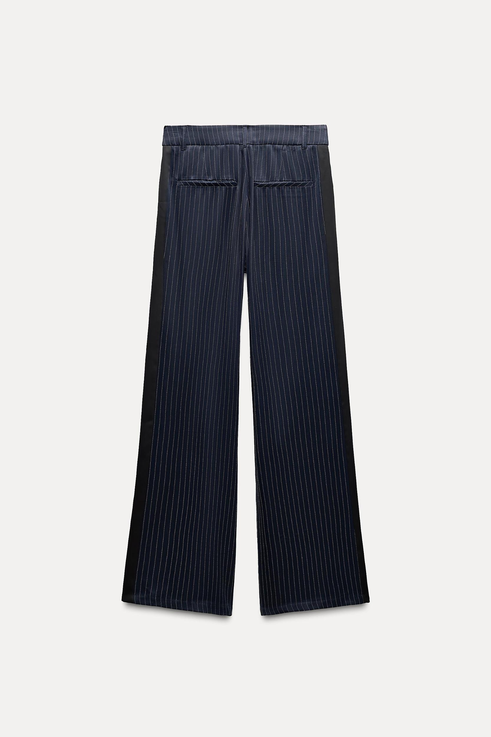 SATIN PINSTRIPE PANTS Product Image
