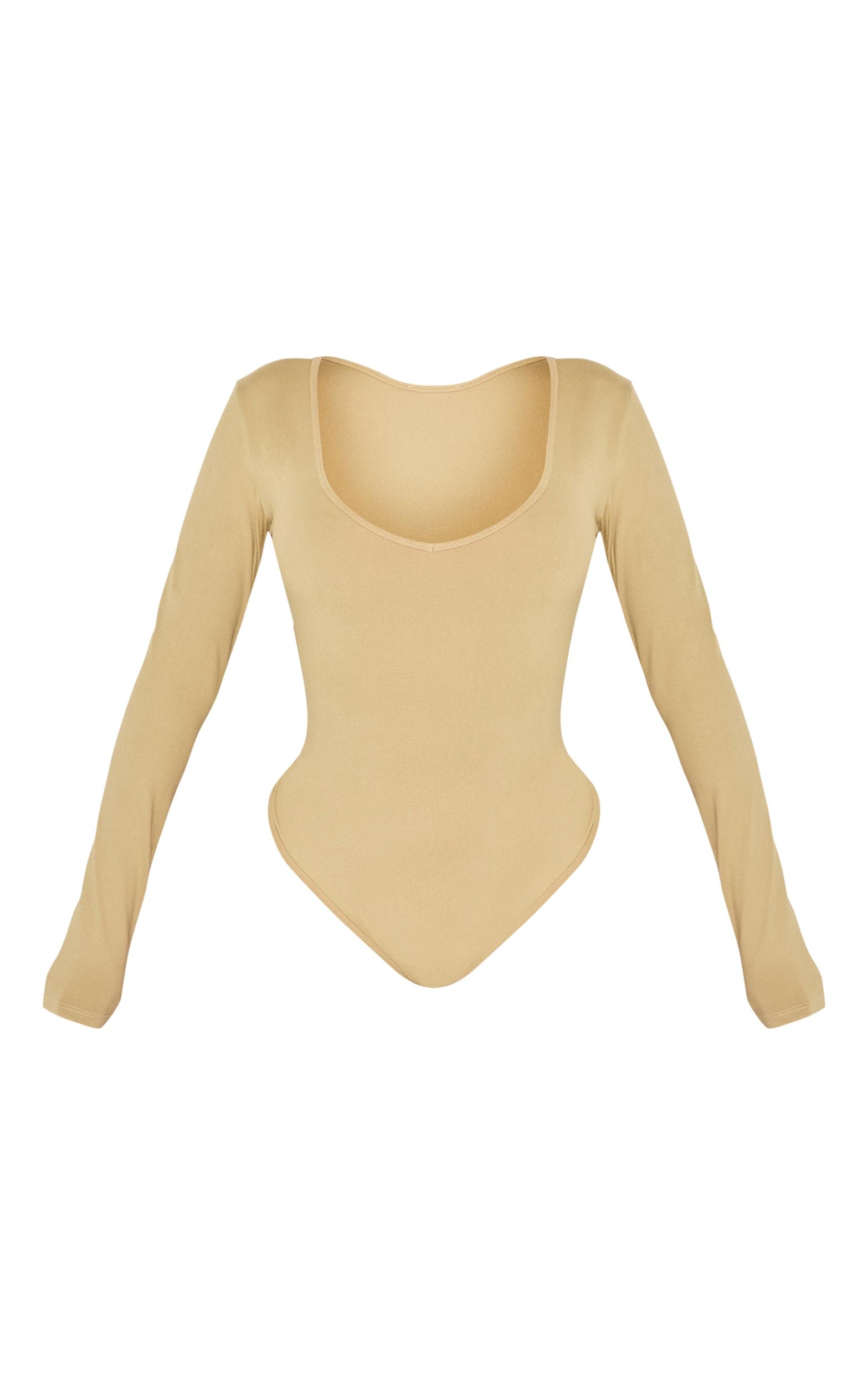Shape Stone Sculpted V Neck Long Sleeve Bodysuit Product Image