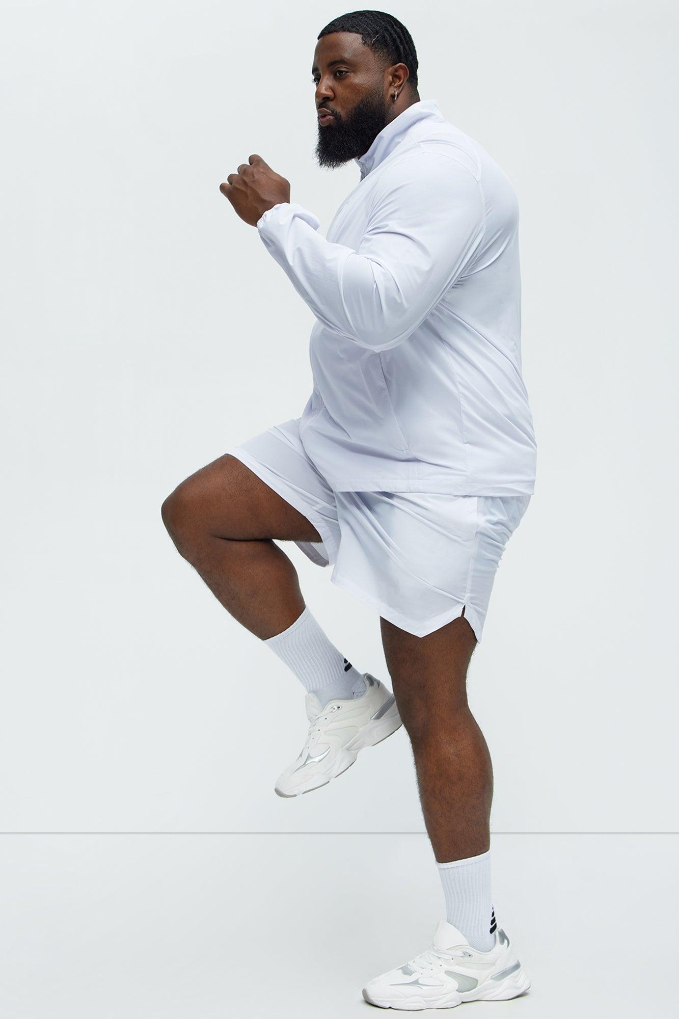 Lightweight Stretch Running Windbreaker Jacket - White Product Image