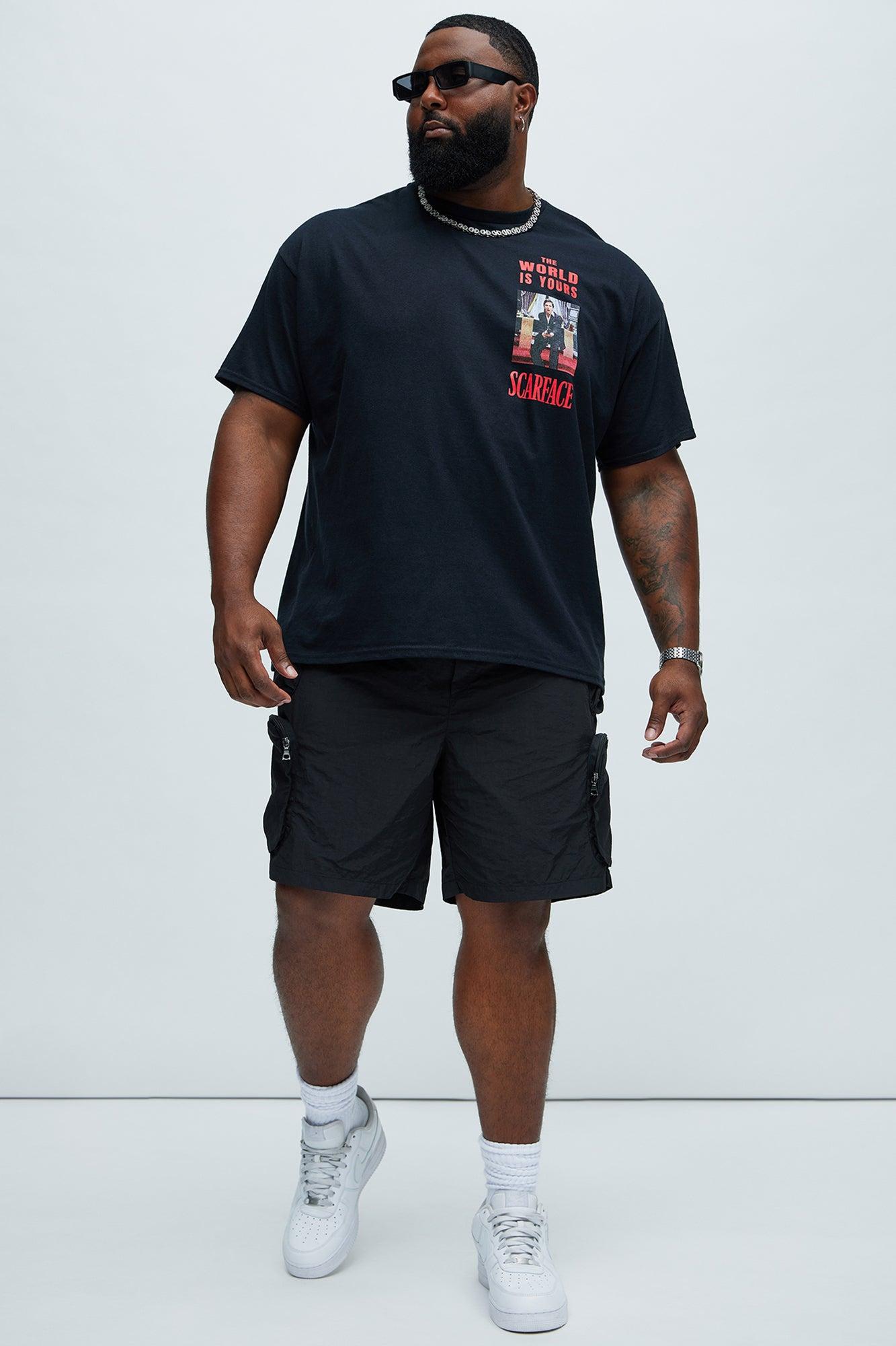 All This And That Nylon Cargo Shorts - Black Product Image