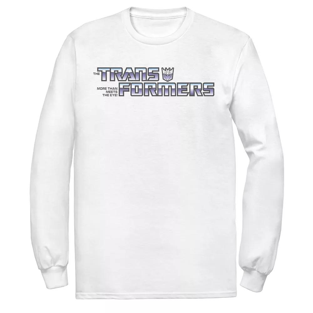 Men's Transformers Purple Gradient Logo Tee, Size: XXL, White Product Image
