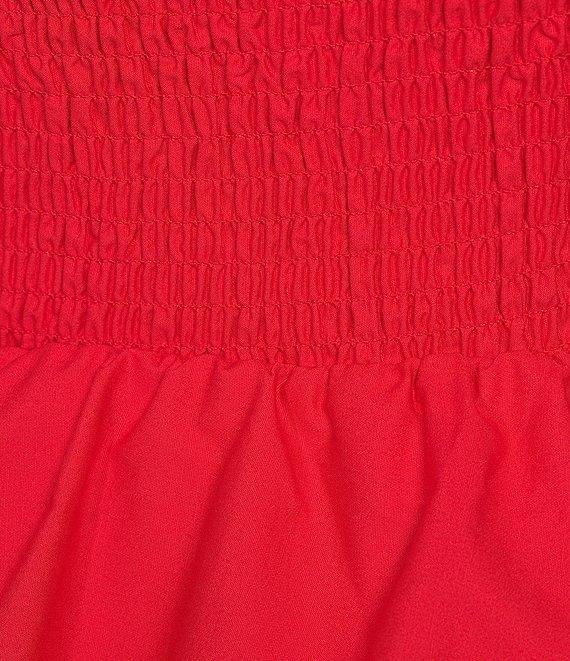 GB Strapless Pullover Bubble Hem Peplum Top Product Image