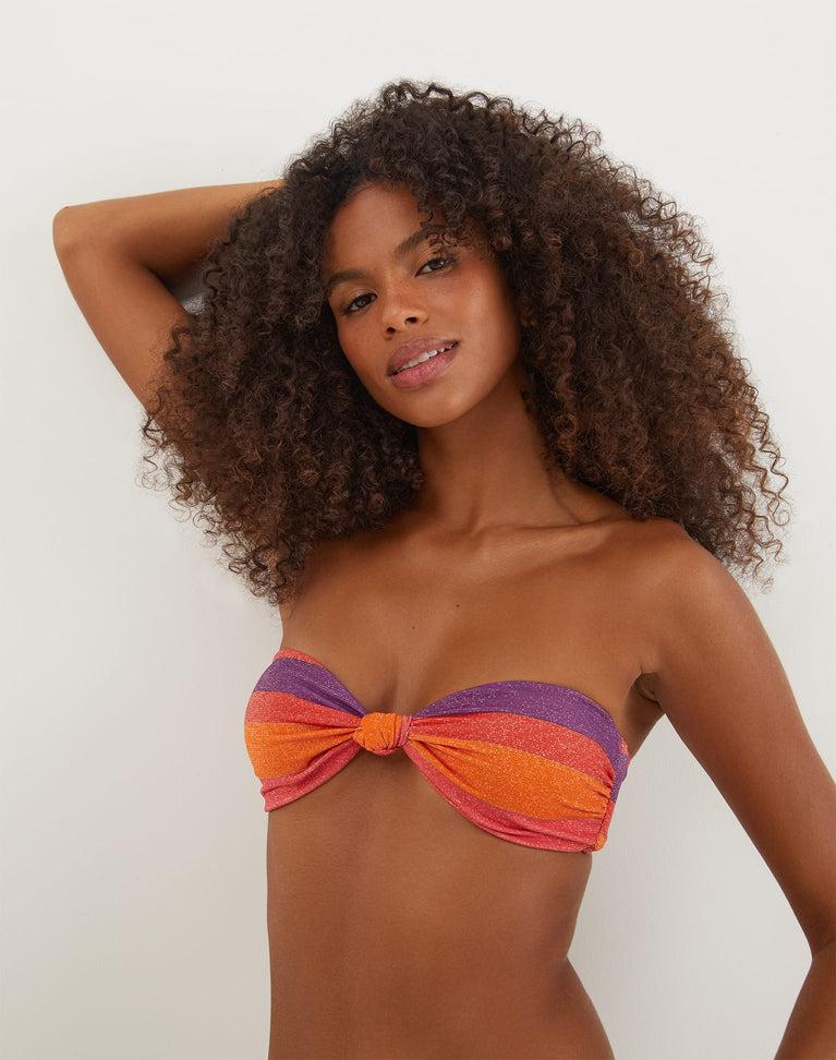Lurex Jessie Bandeau Top - Heatwave Product Image