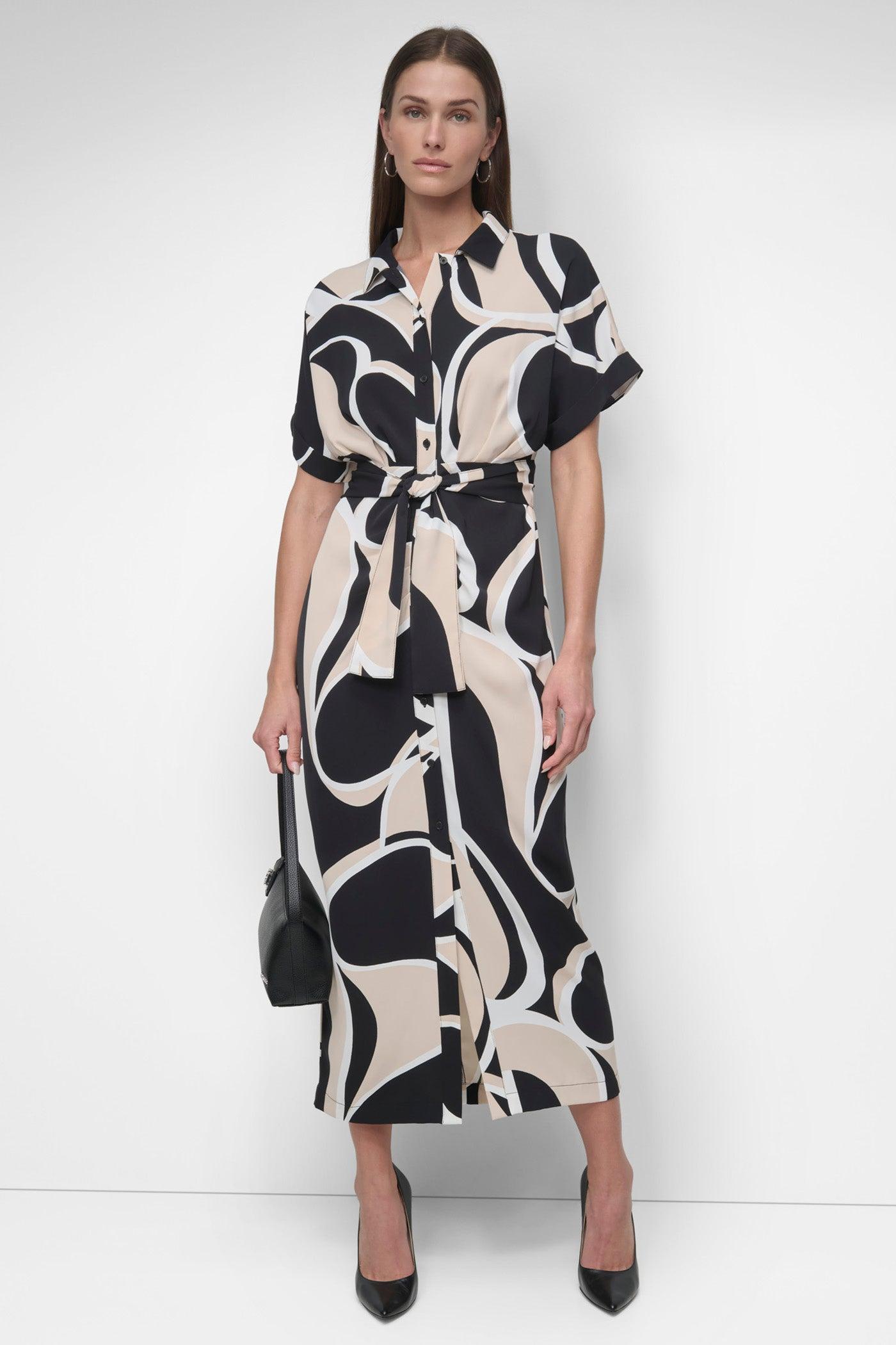 DRAPEY CREPE BELTED MAXI DRESS Product Image