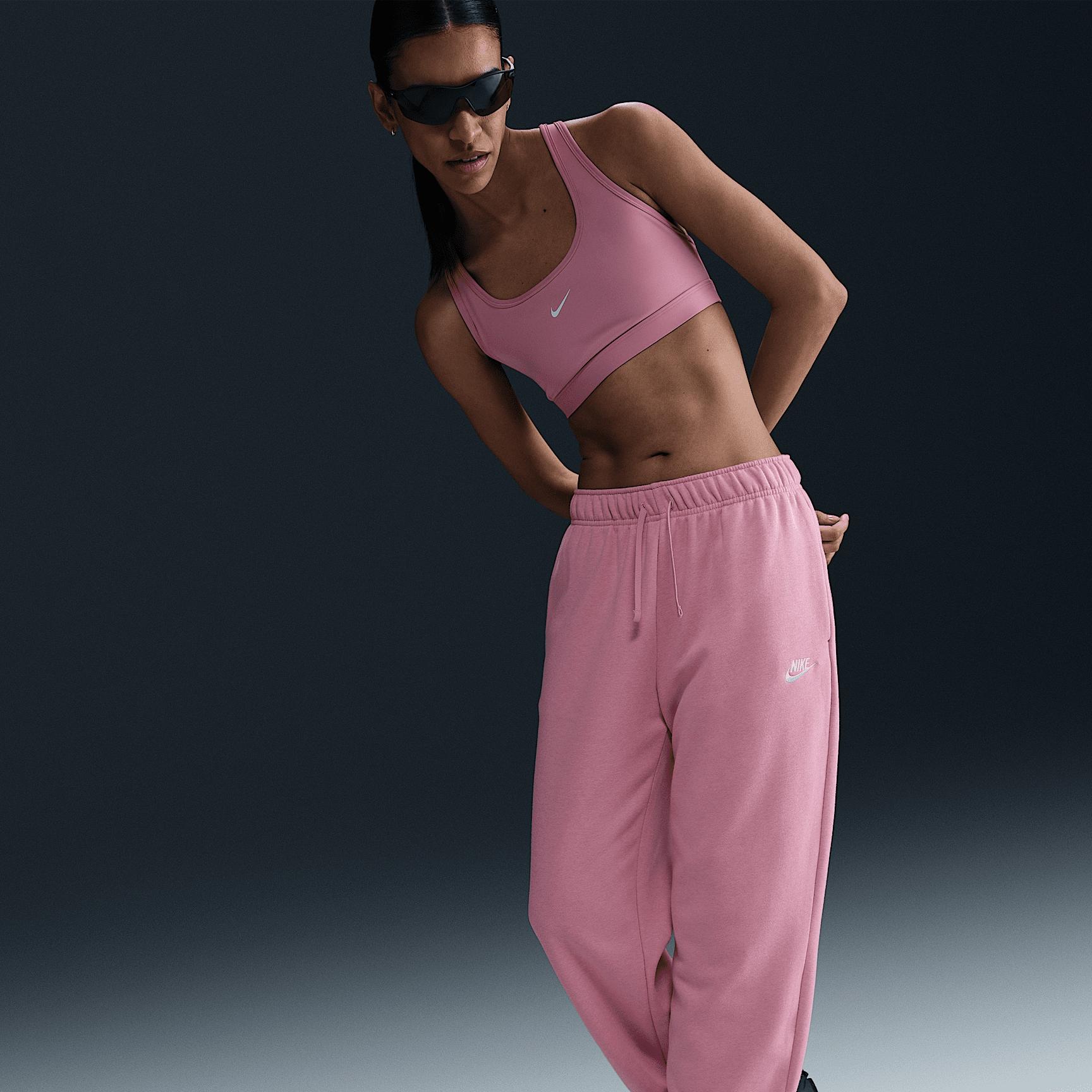 Womens Nike Sportswear Club Fleece Mid-Rise Oversized Sweatpants Product Image