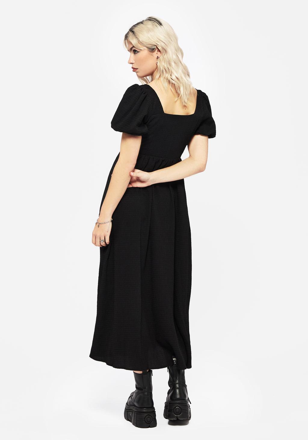 Carmine Midaxi Smock Dress - Black Product Image