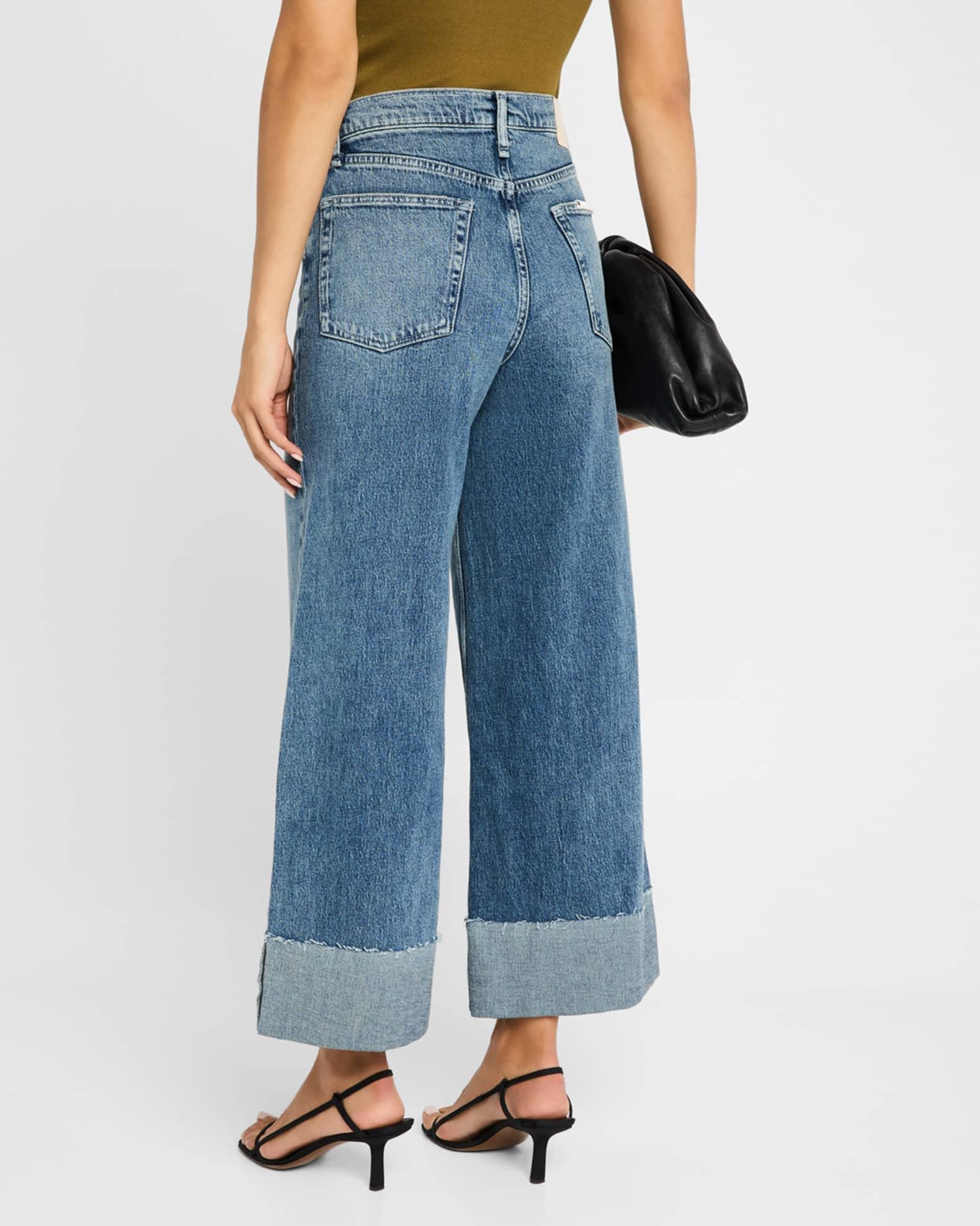 Sofie High-Rise Wide-Leg Ankle Cuff Jeans Product Image
