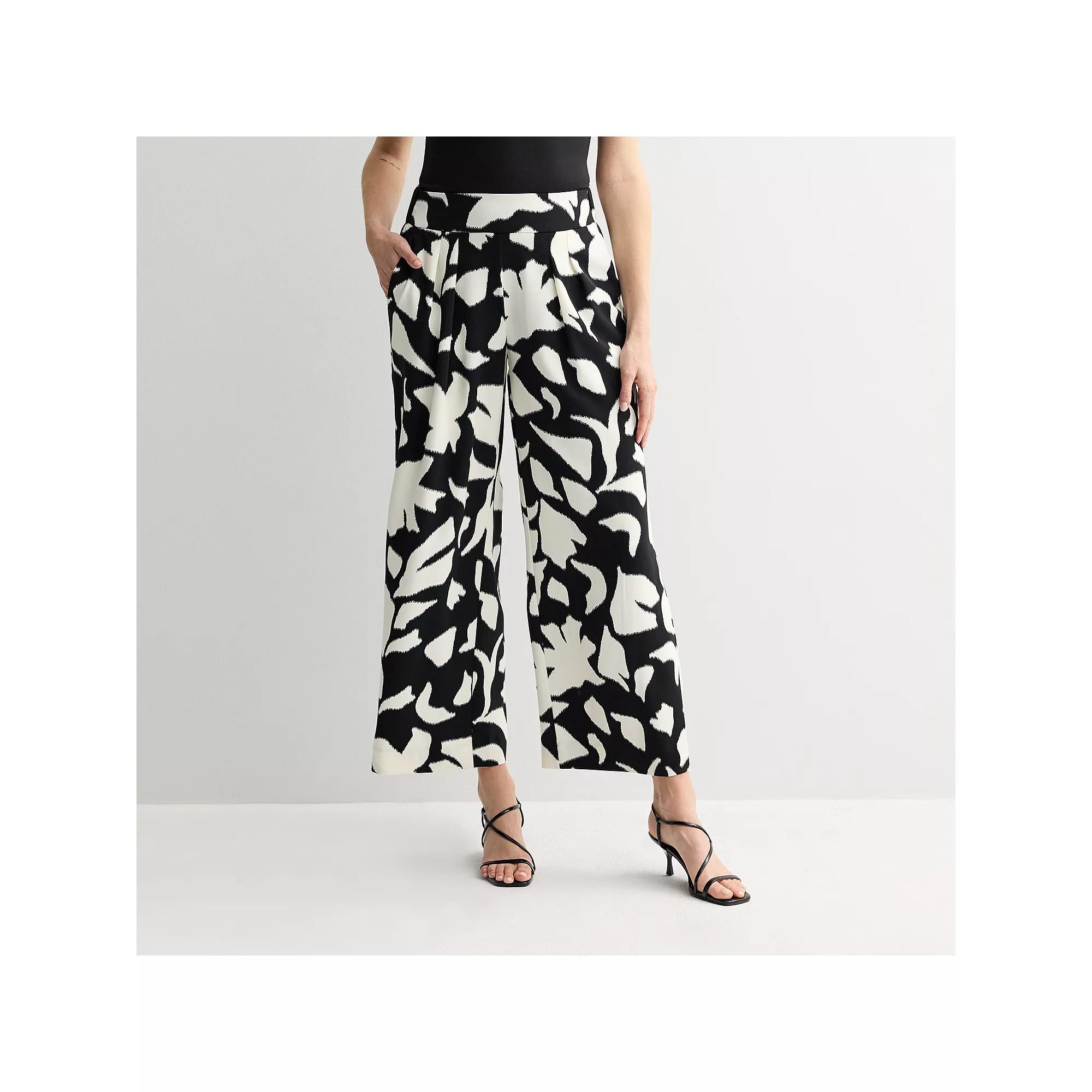 Women's Nine West Soft Pull-On Wide Leg Pants, Size: Small, Black Eve Abstract Product Image